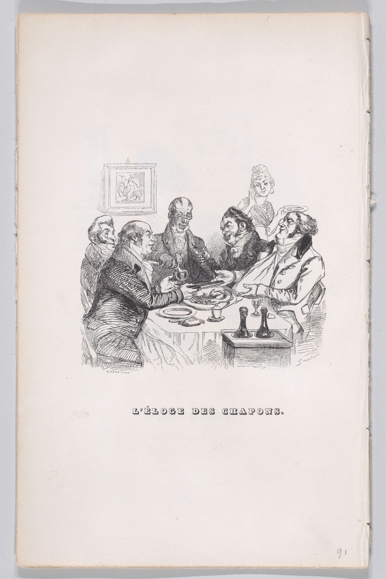 "Praise of Chicken"  from The Complete Works of Béranger by J. J. Grandville
