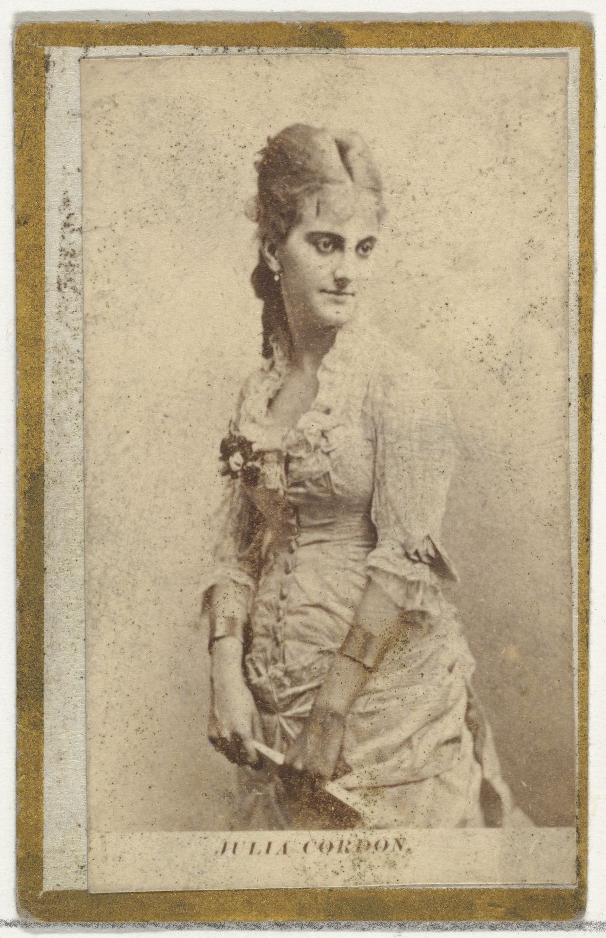 Julia Cordon, from the Actresses and Celebrities series (N60, Type 2) promoting Little Beauties Cigarettes for Allen & Ginter brand tobacco products by Allen & Ginter