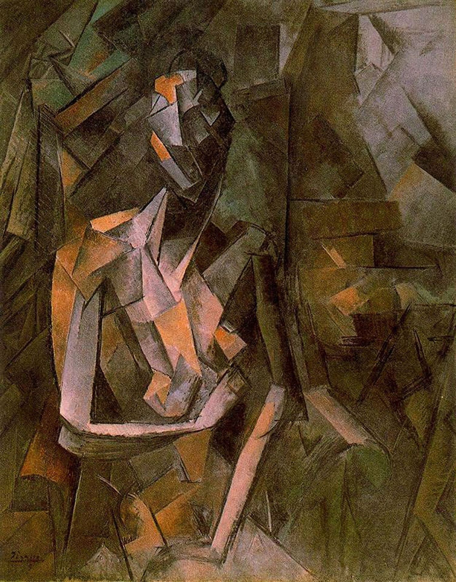 Seated female nude by Pablo Picasso