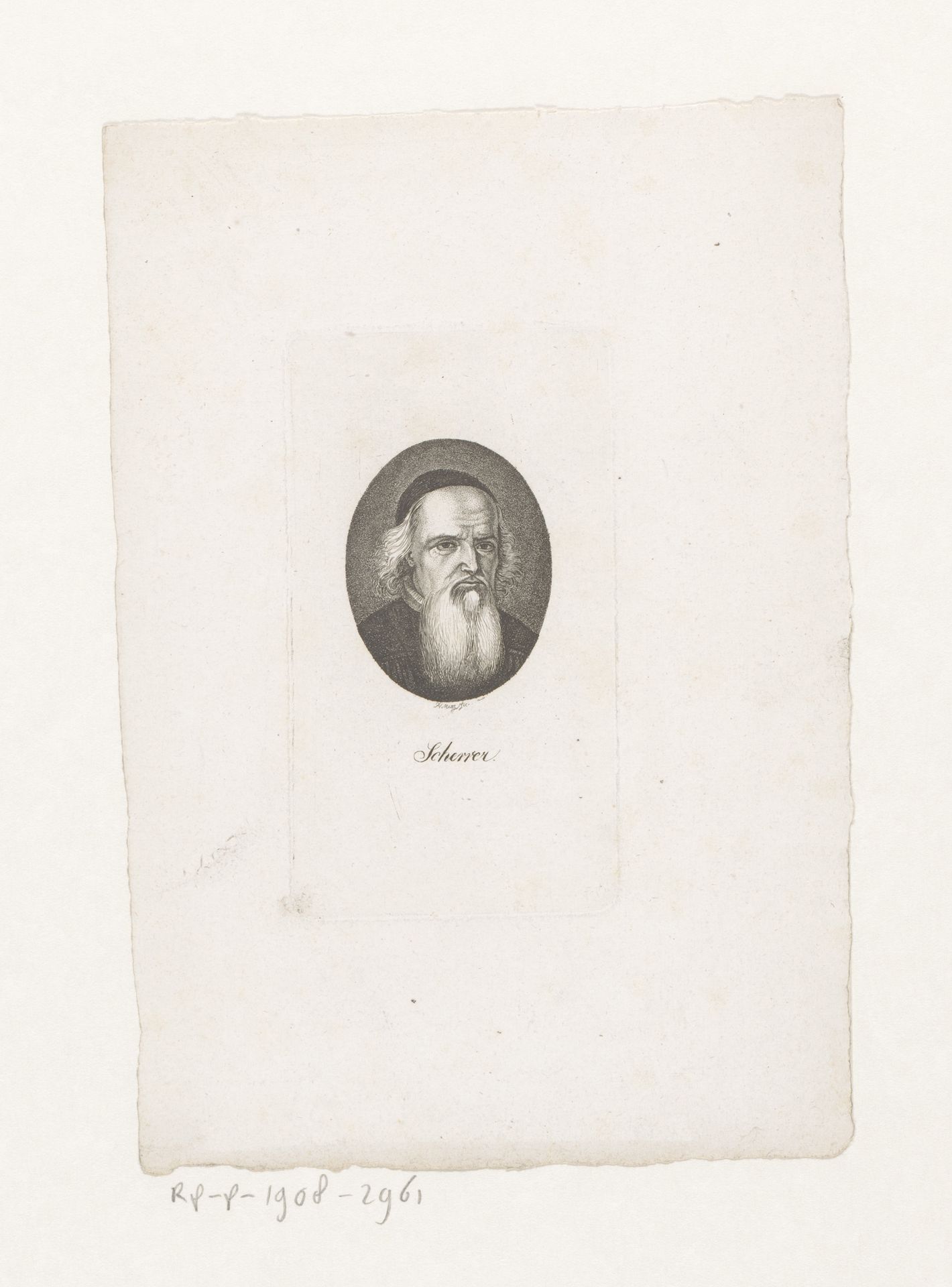Portret van een onbekende man by Heinrich Merz