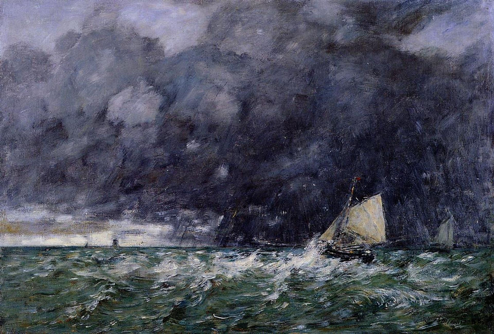 Rough Seas by Eugène Boudin