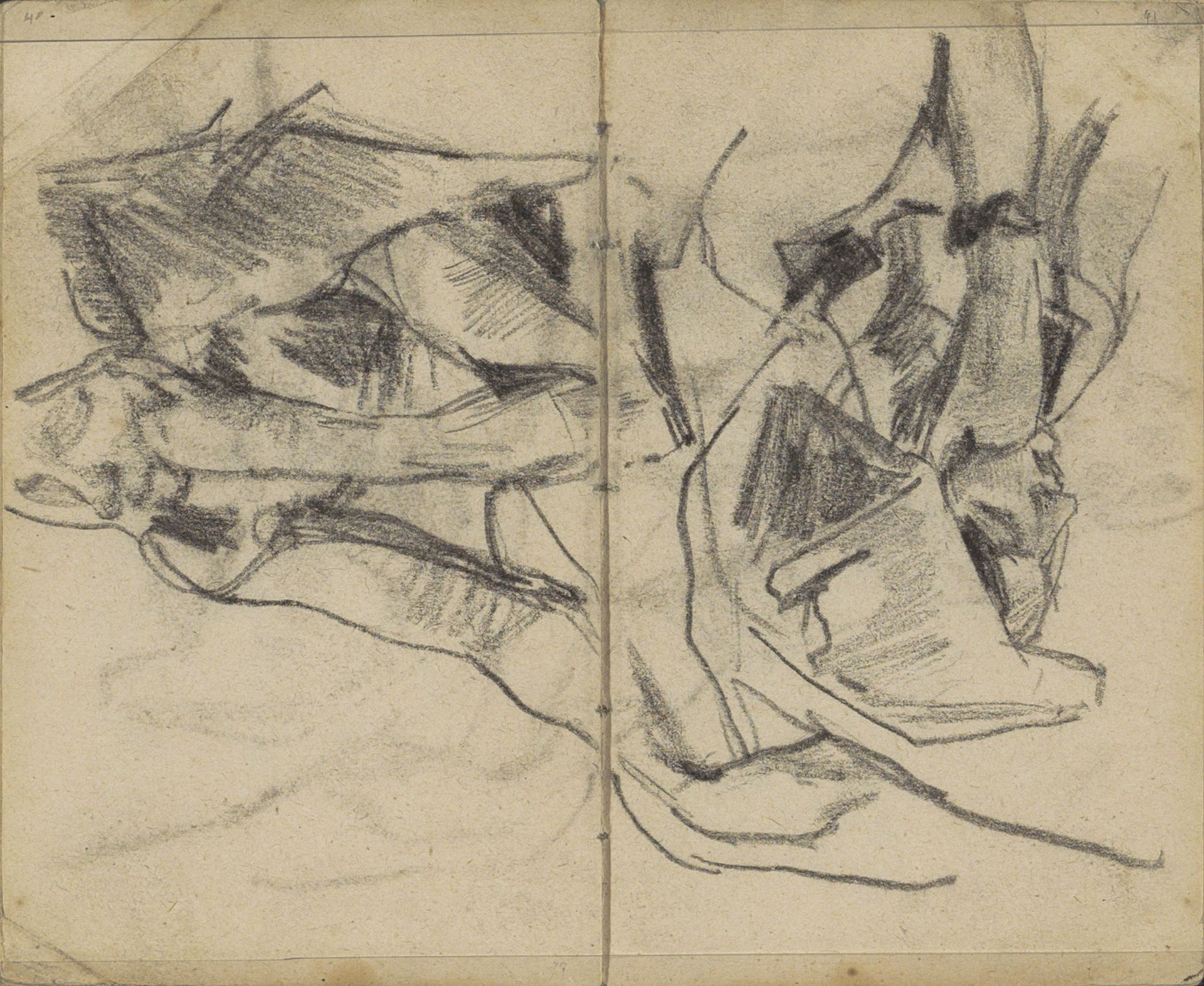 Twee studies van een jonge vrouw met kap of muts by George Hendrik Breitner