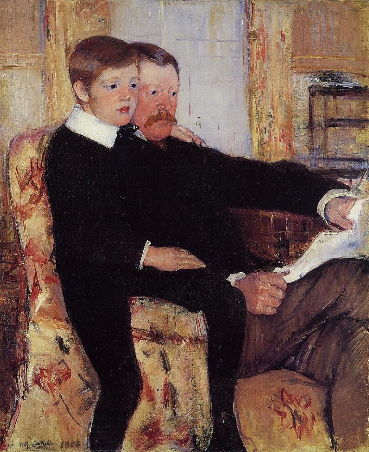 Portrait of Alexander J. Cassat and His Son Robert Kelso Cassatt by Mary Cassatt