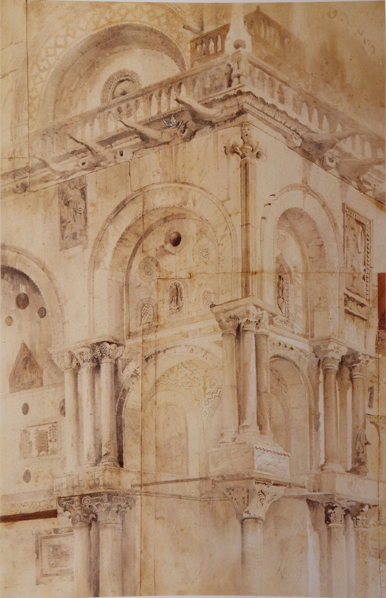 North West Angle of the façade St Mark by John Ruskin