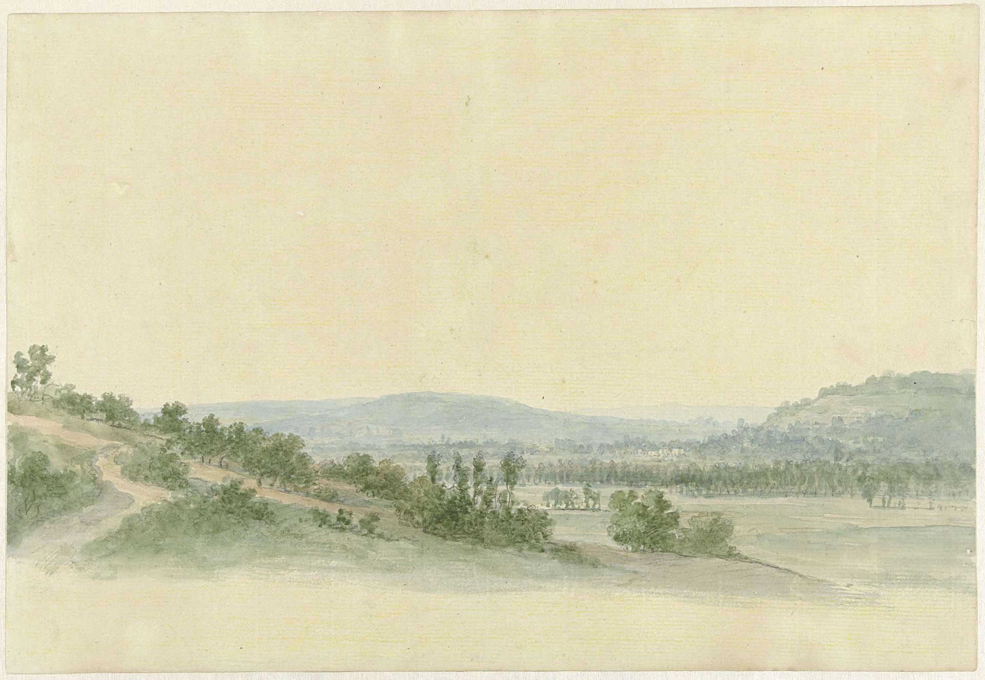 Glooiend landschap by Abraham Teerlink