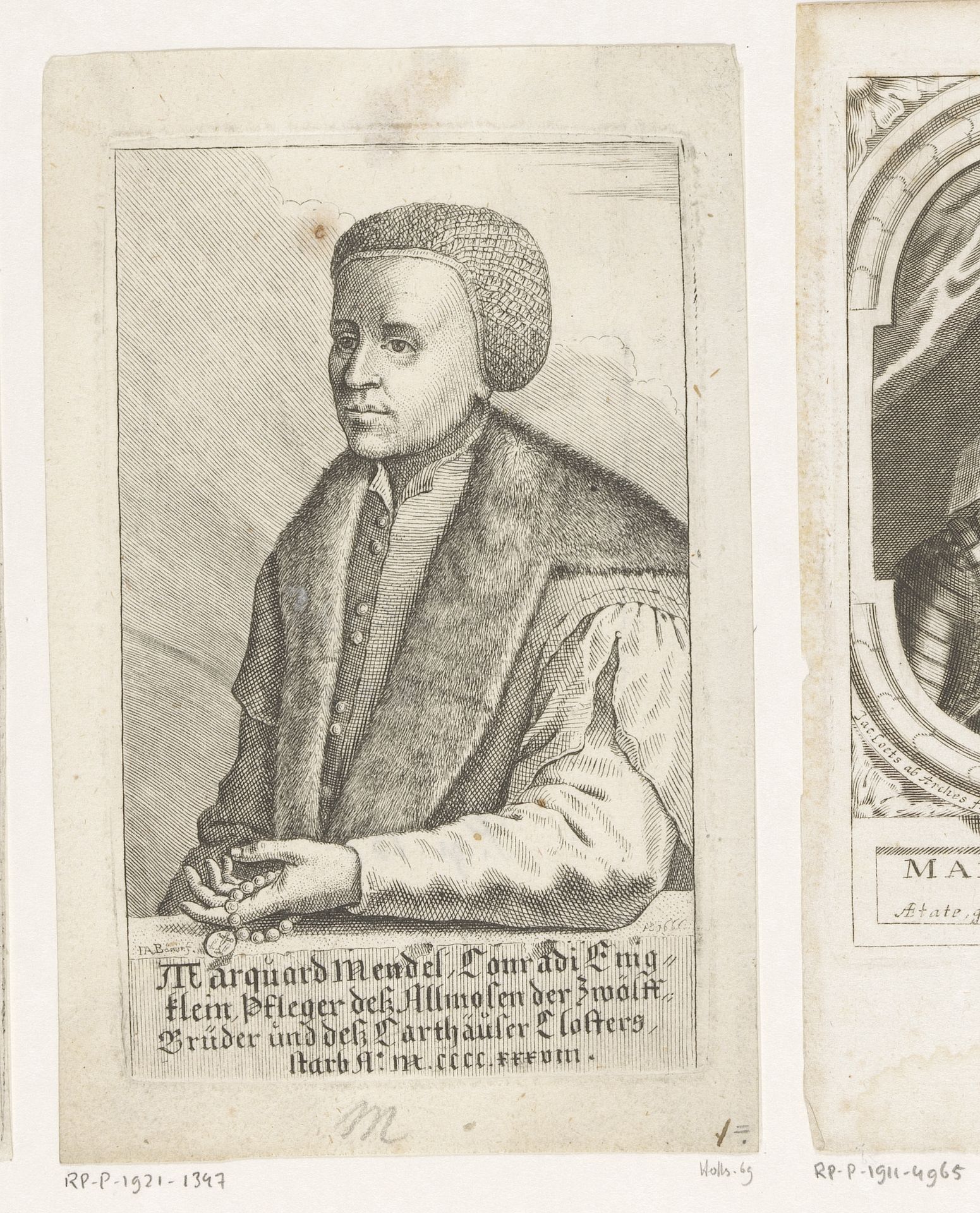 Portret van Marquard Mendel by Johann Alexander Böner