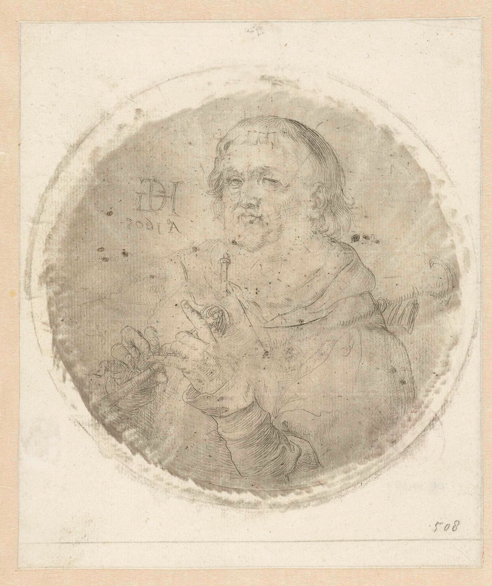 Doedelzakspeler by Hendrick Goltzius
