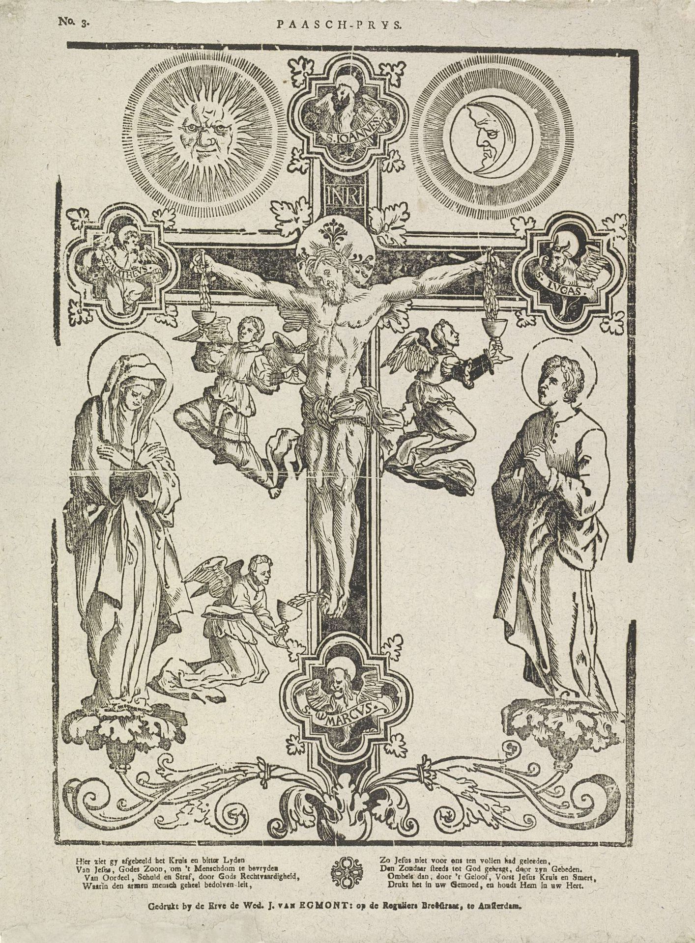 Christus aan het kruis by Erven de Weduwe Jacobus van Egmont