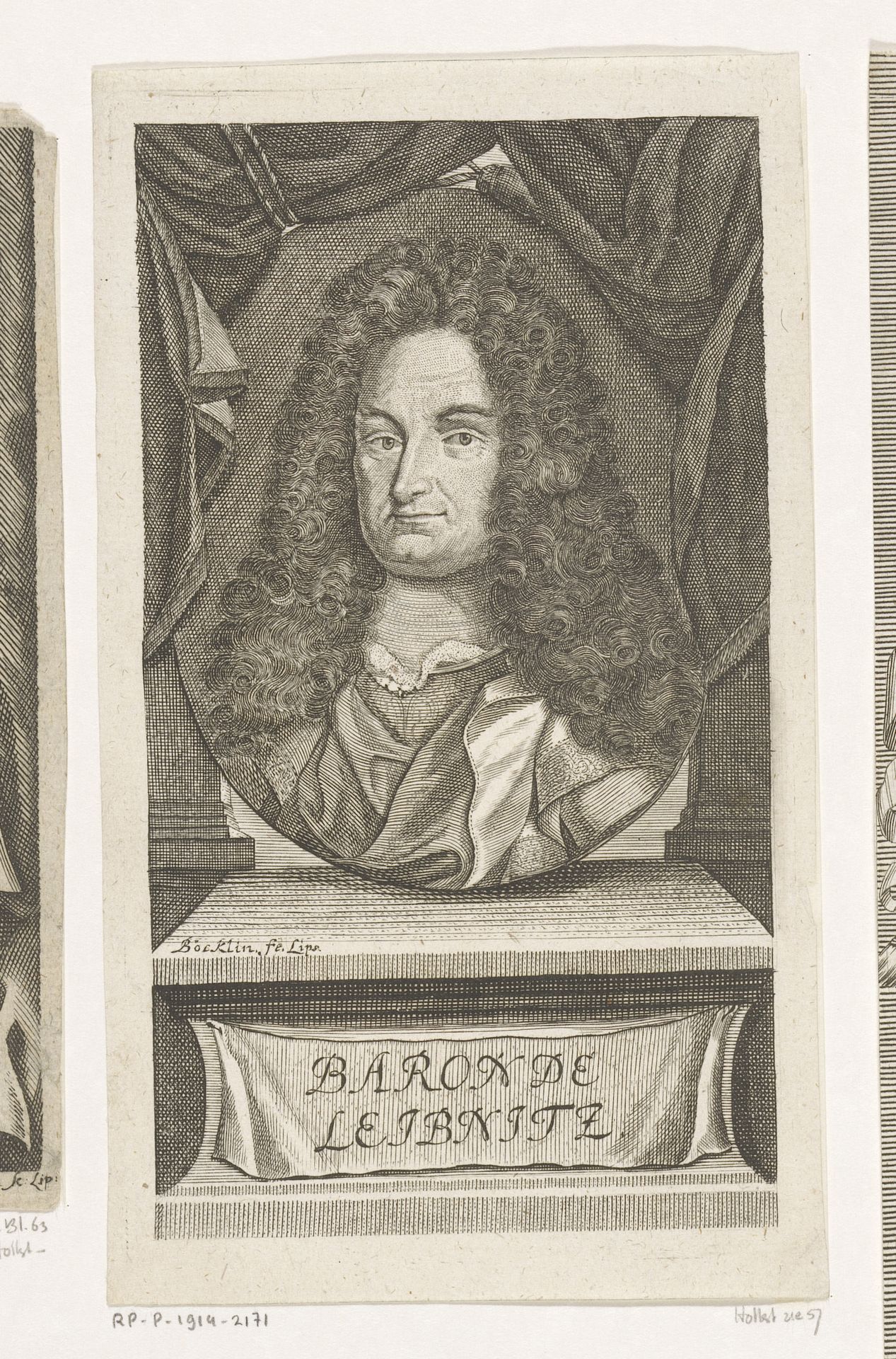 Portret van Gottfried Wilhelm Leibnitz by Johann Christoph Boecklin