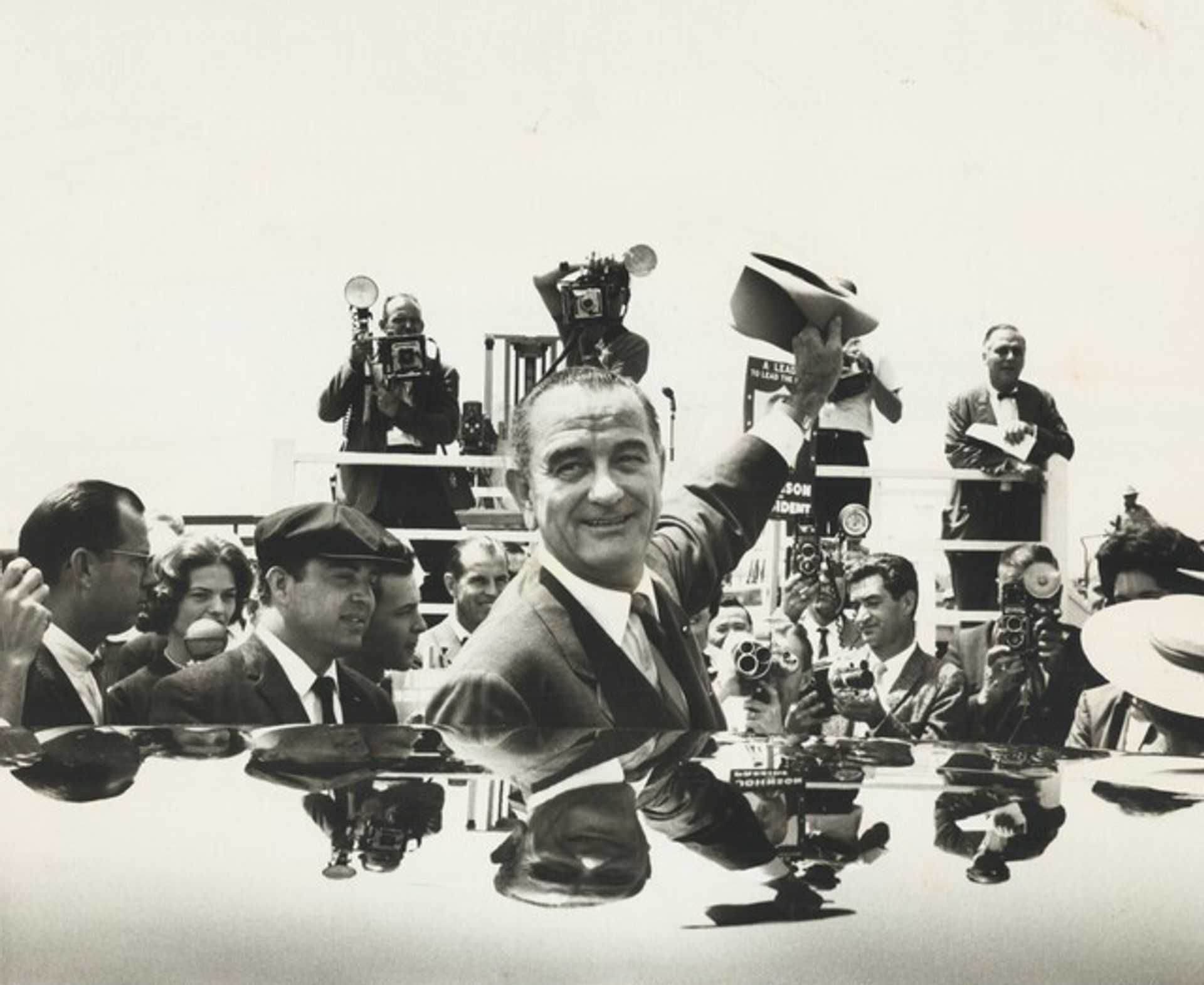 Johnson Arrives for 1960 Democratic National Convention by Leigh Wiener