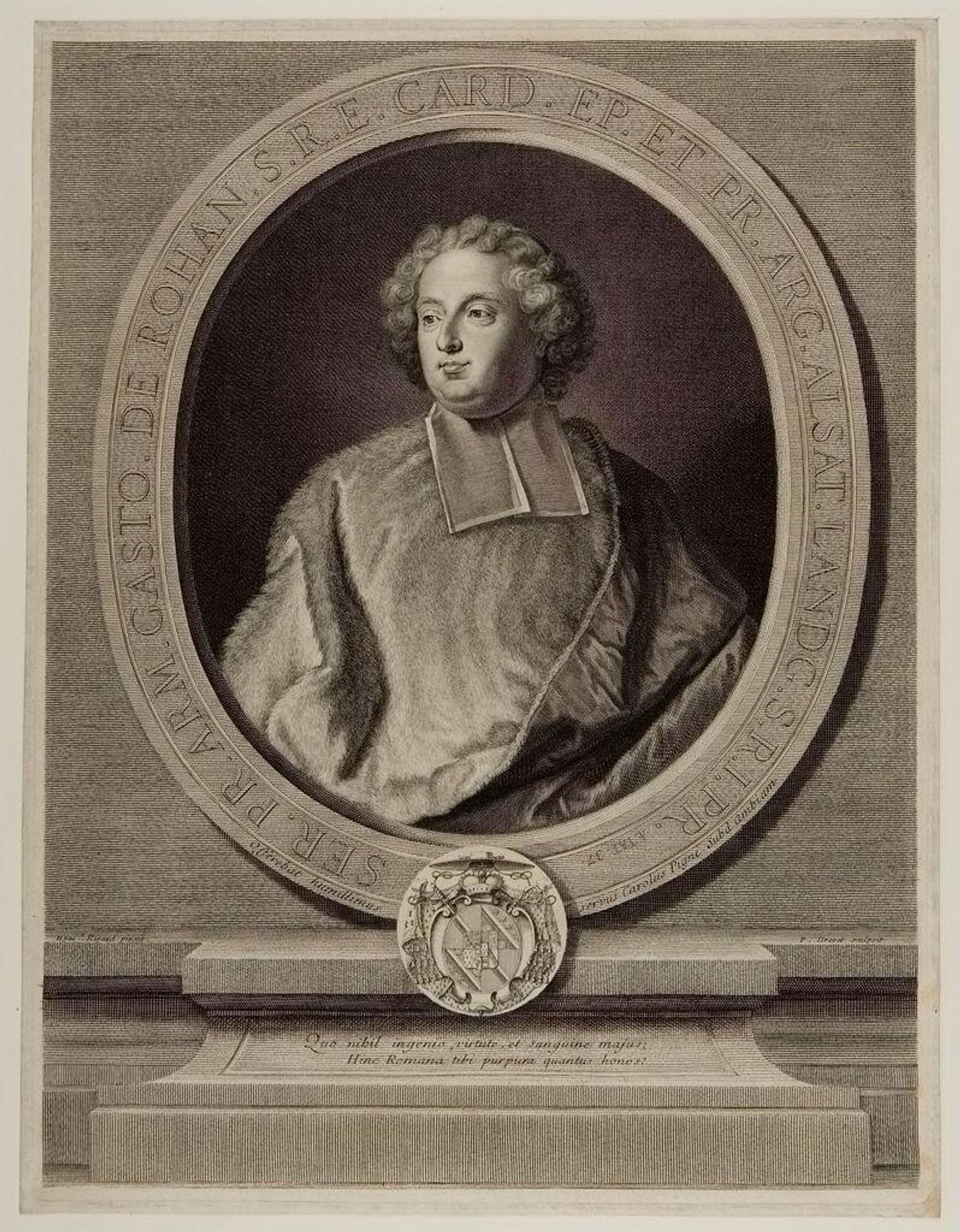 Armand Gaston, Prince de Rohan by Pierre Drevet