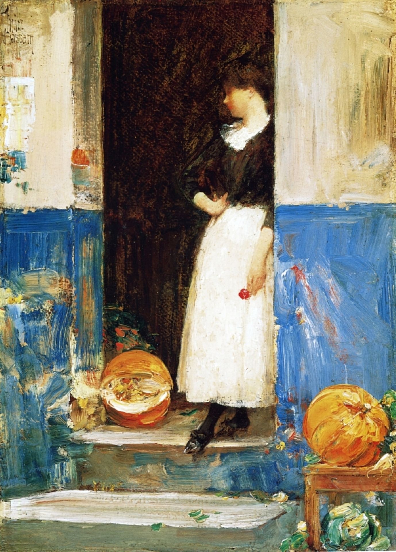 A Fruit Store by Childe Hassam