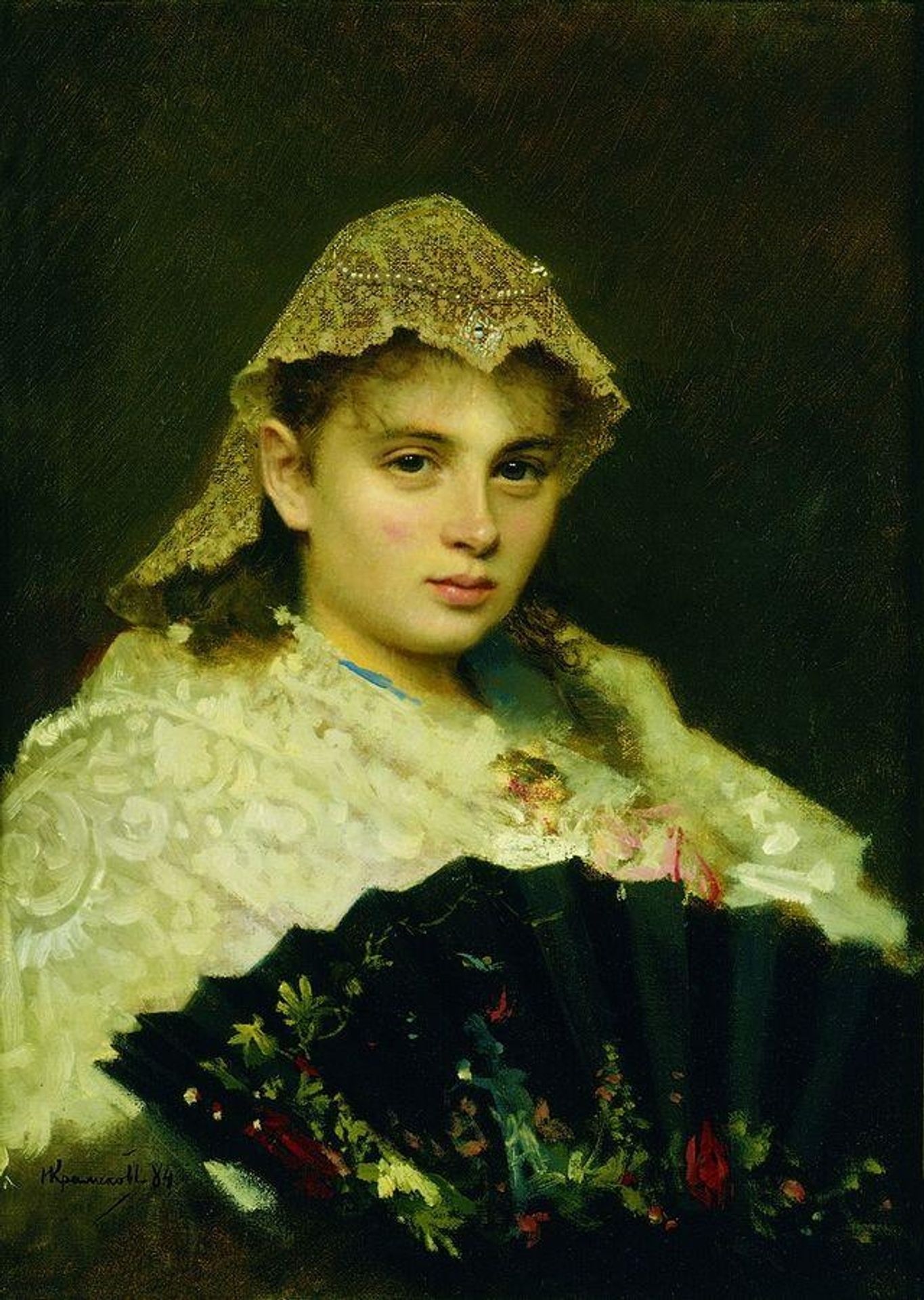 Portrait of Olga Afanasiyevna Raftopulo by Ivan Kramskoy