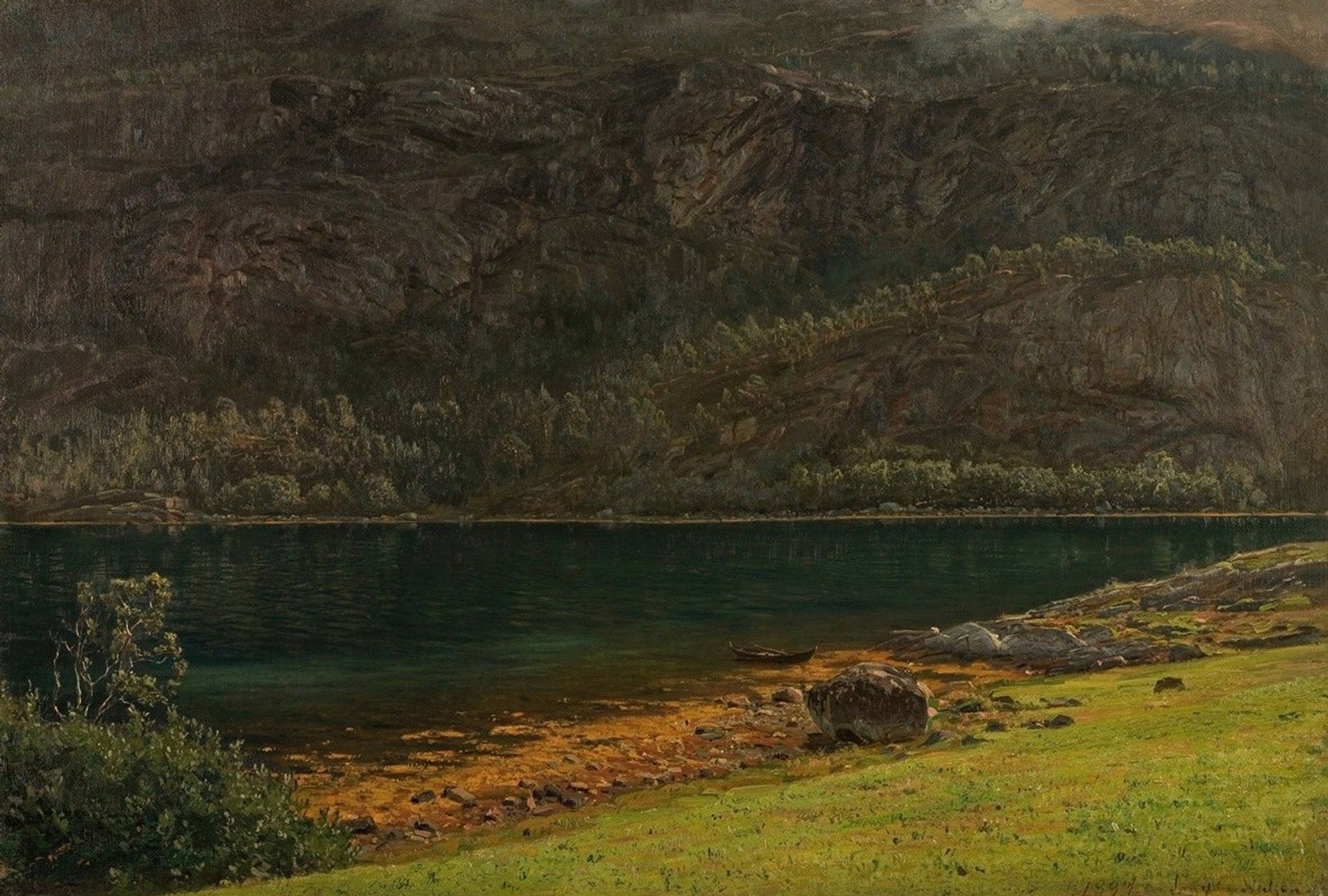 Fjellvegg,Terøen by Amaldus Nielsen