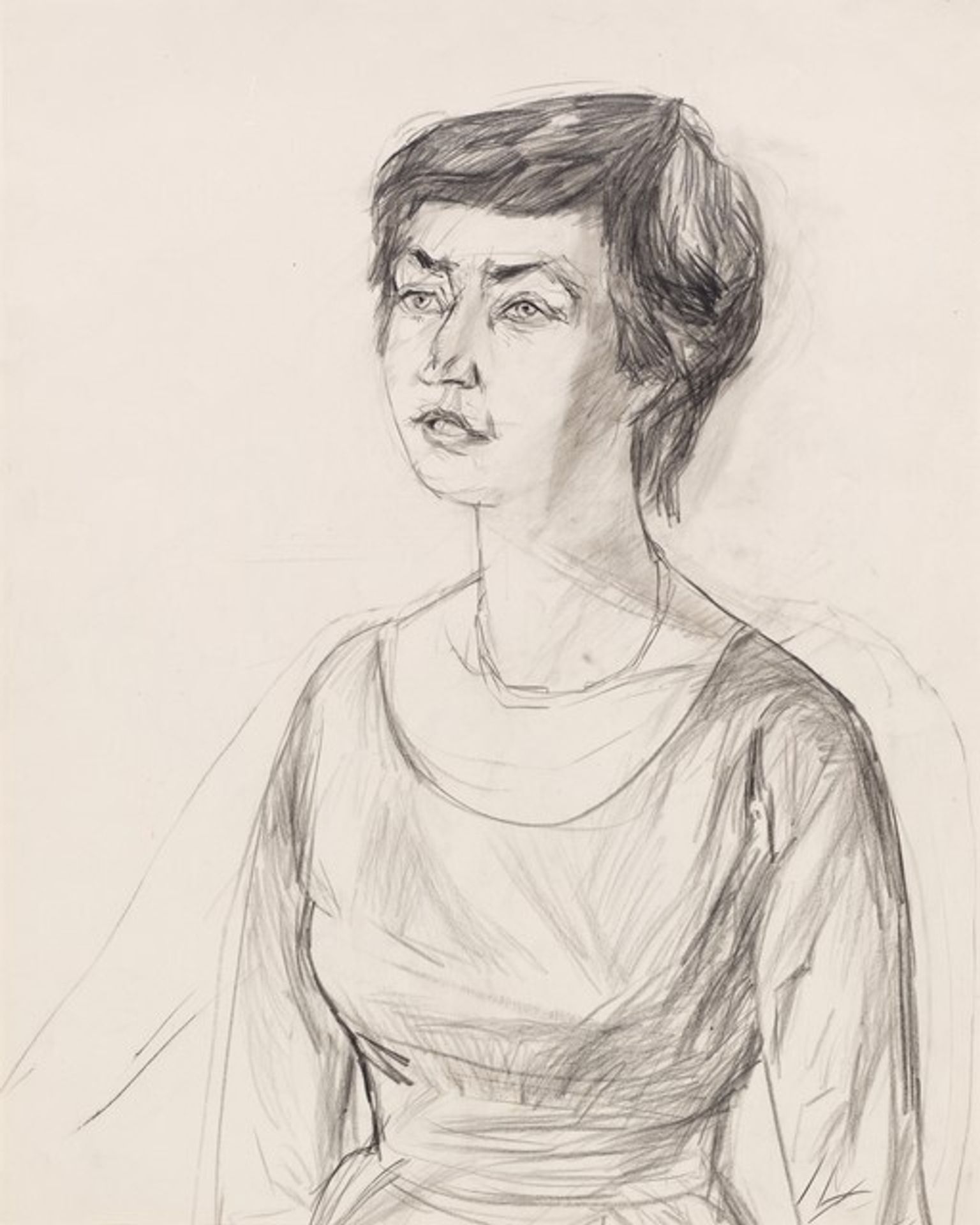 Untitled (Portrait of the art historian Dr. Annaliese Mayer-Meintschel) by Ernst Hassebrauk