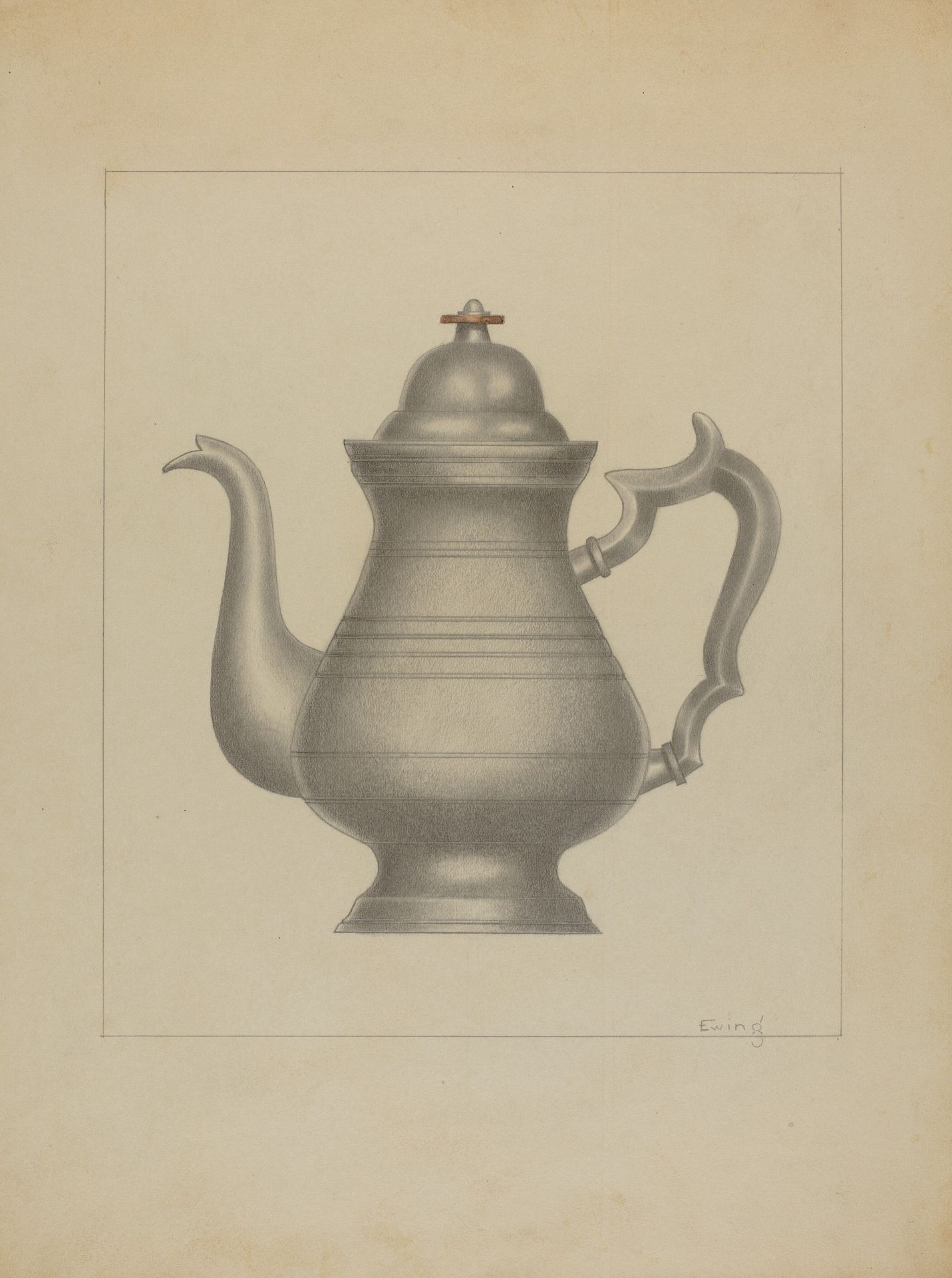 Pewter Coffee Pot by Burton Ewing