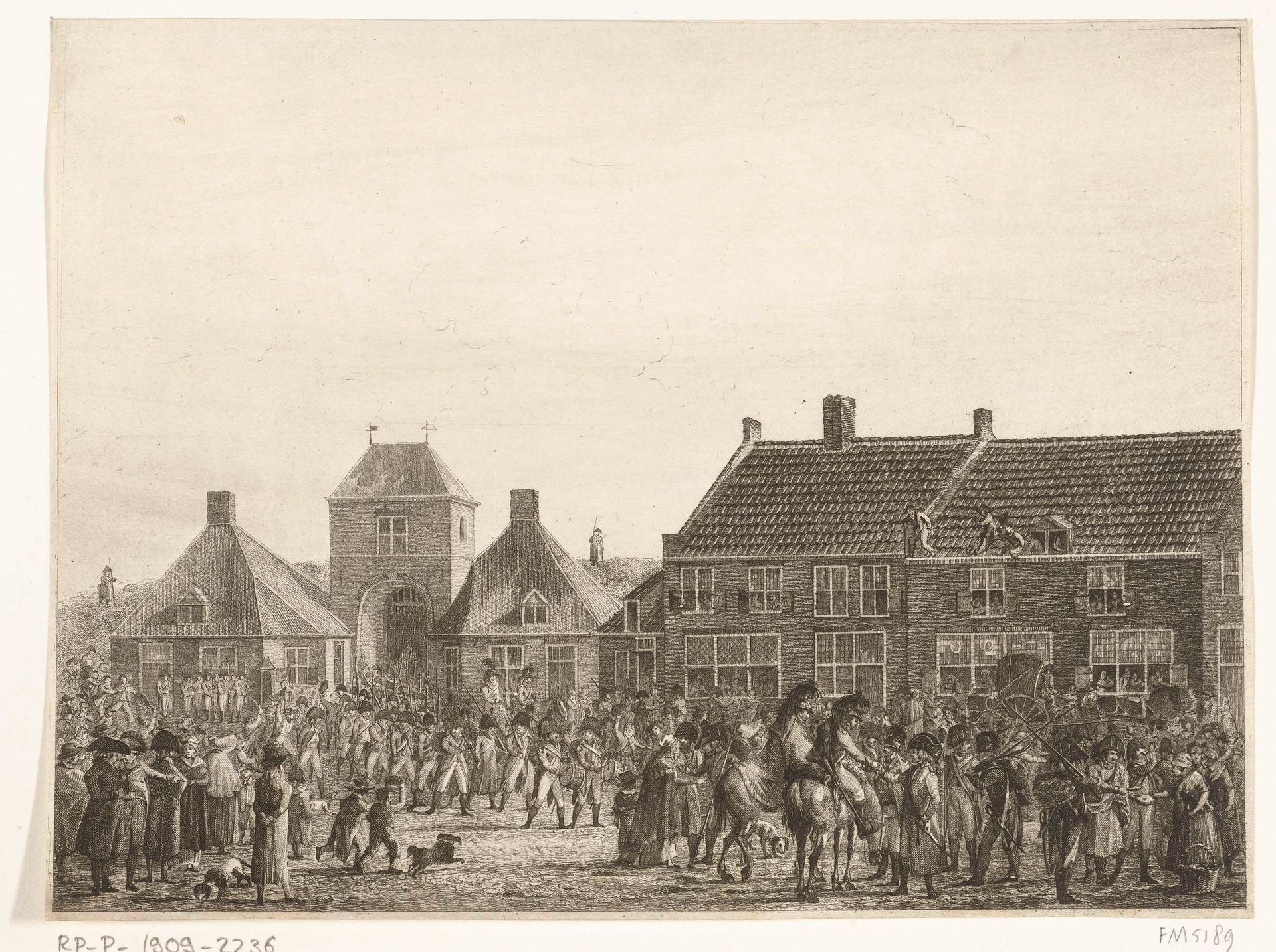 Franse troepen trekken Breda binnen, 1793 by Joannes Bemme