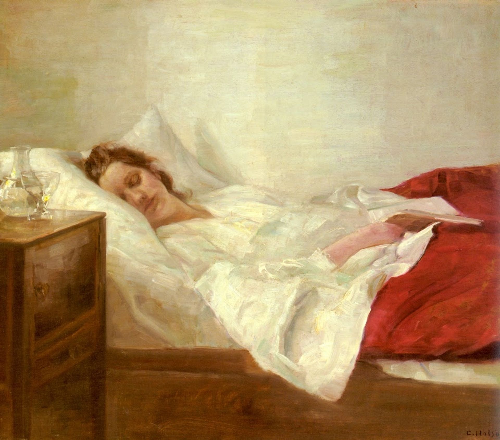 Sleeping Woman by Carl Holsøe
