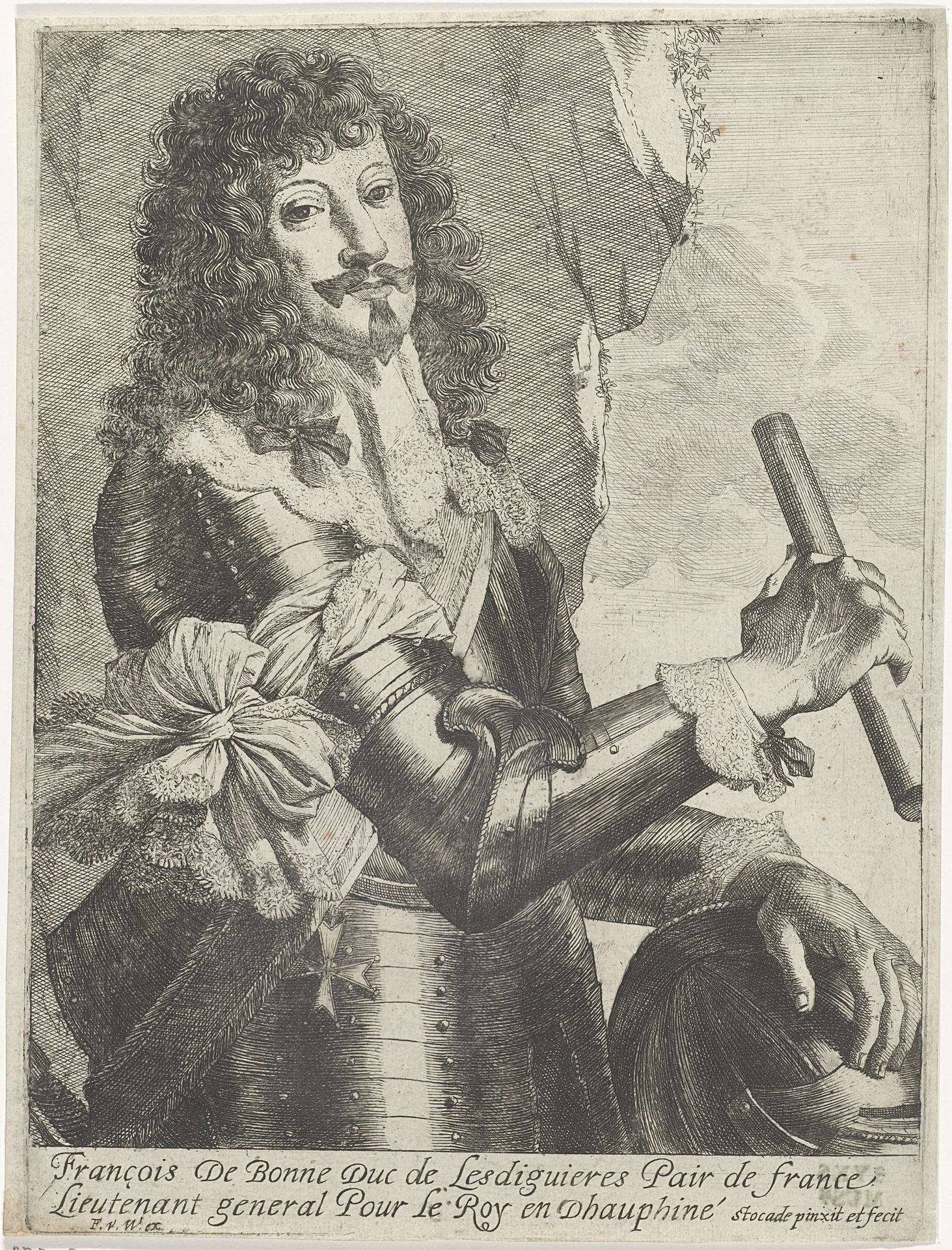 Portret van François de Bonne-Lesdiguières-de Créqui by Nicolaes van Helt Stockade
