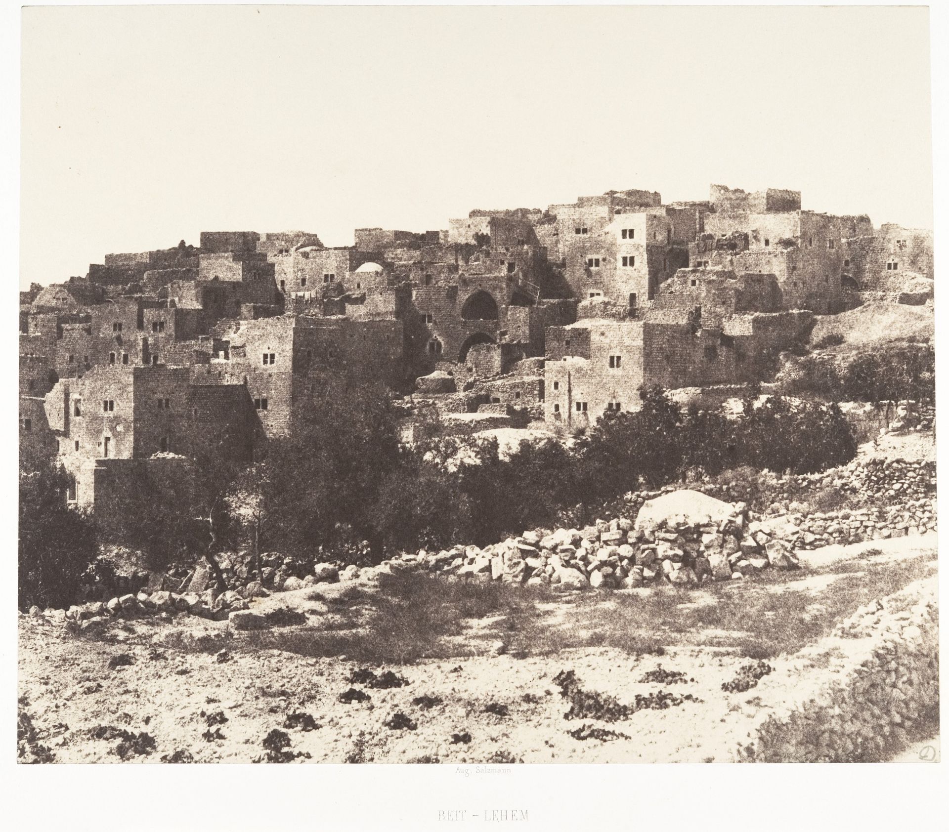 Jérusalem, Beit-Lehem, Vue générale by Auguste Salzmann