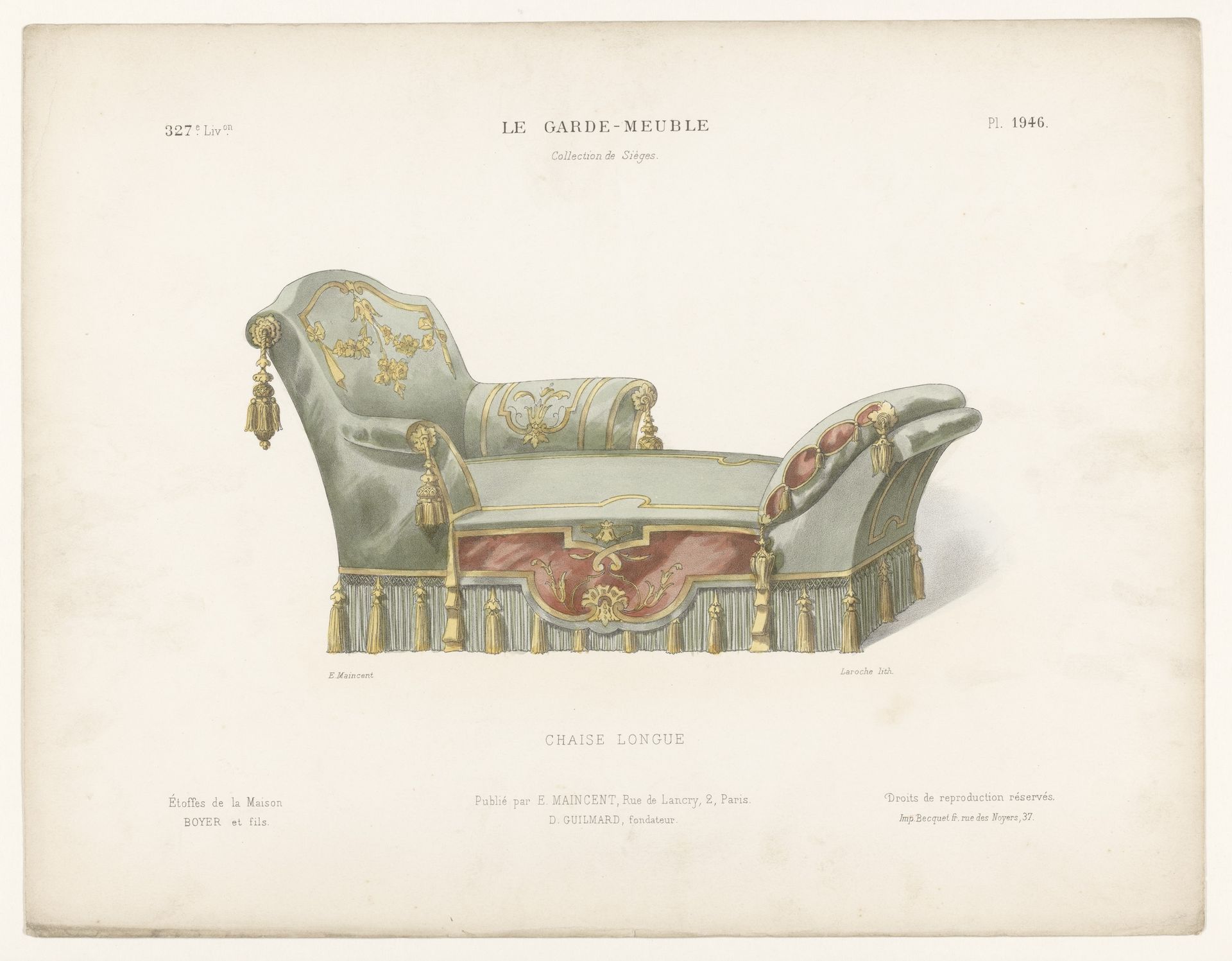 Chaise longue by Léon Laroche