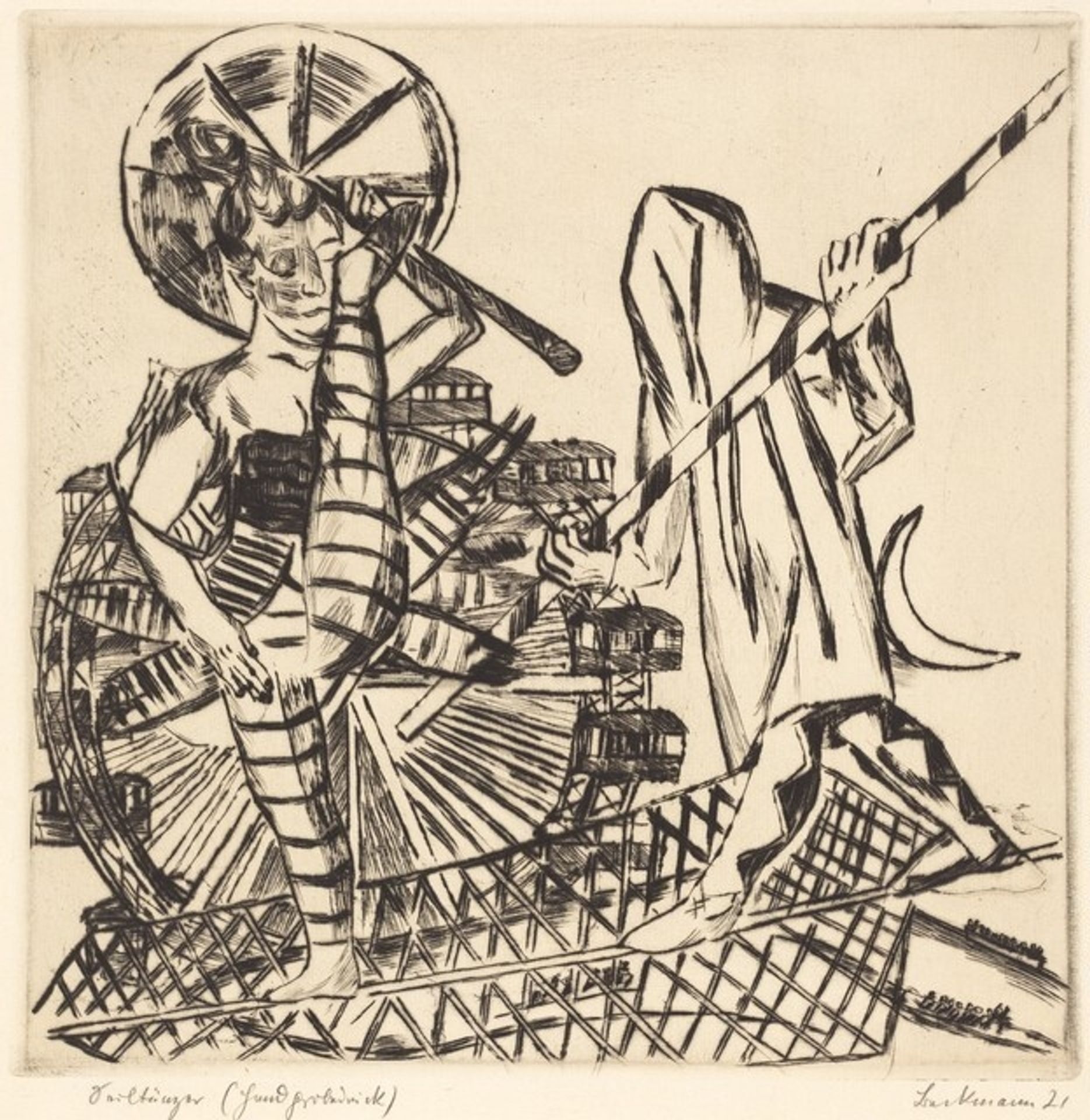 The Tight Rope Walkers (Die Seiltänzer) by Max Beckmann