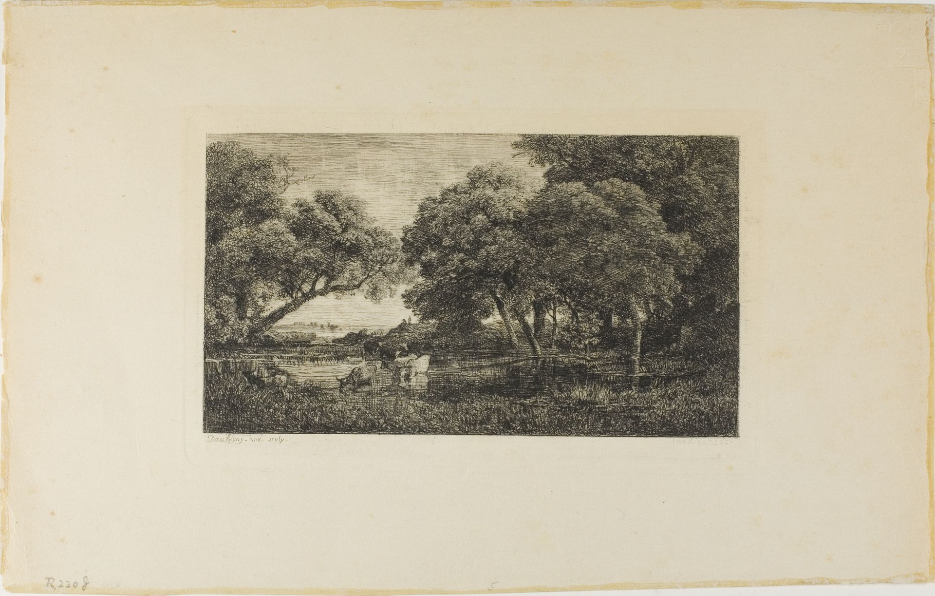 Cattle by a Pool by Charles François Daubigny