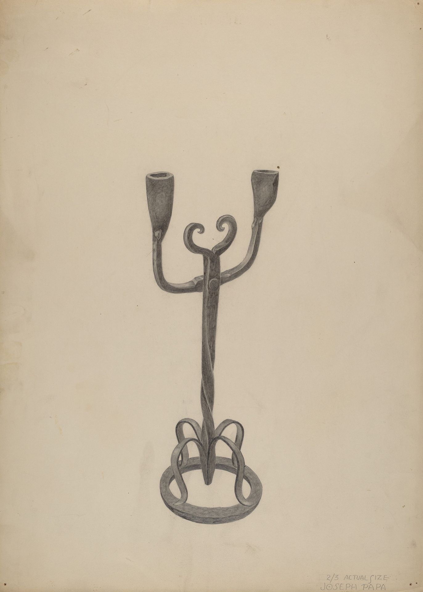 Iron Candlestick by Joseph Papa