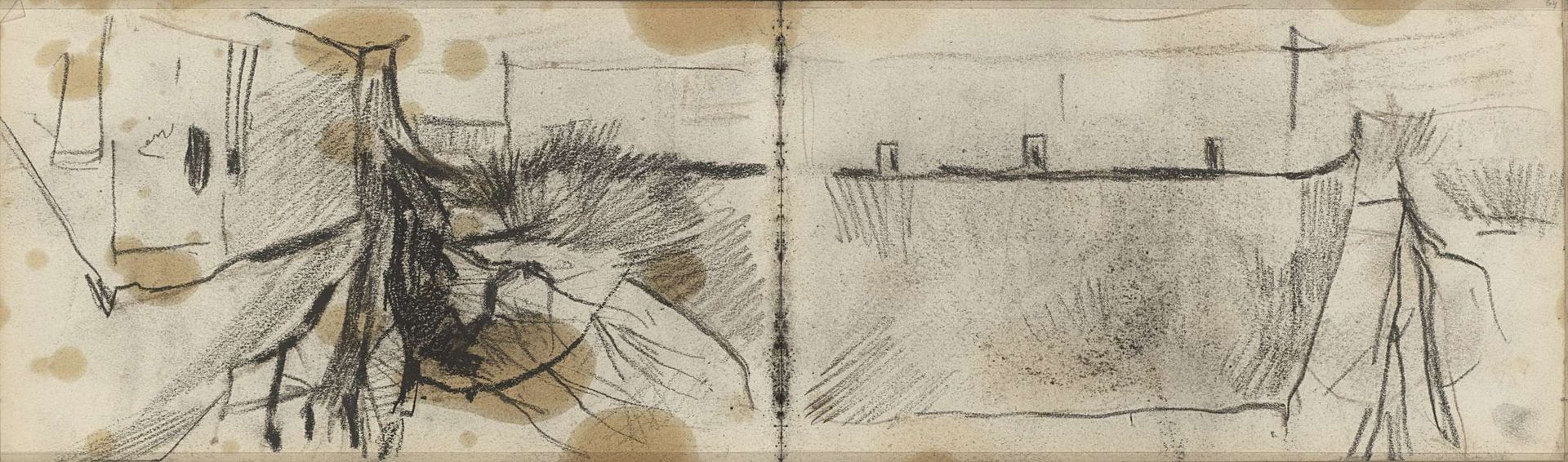 Landschap met boerderijen by George Hendrik Breitner