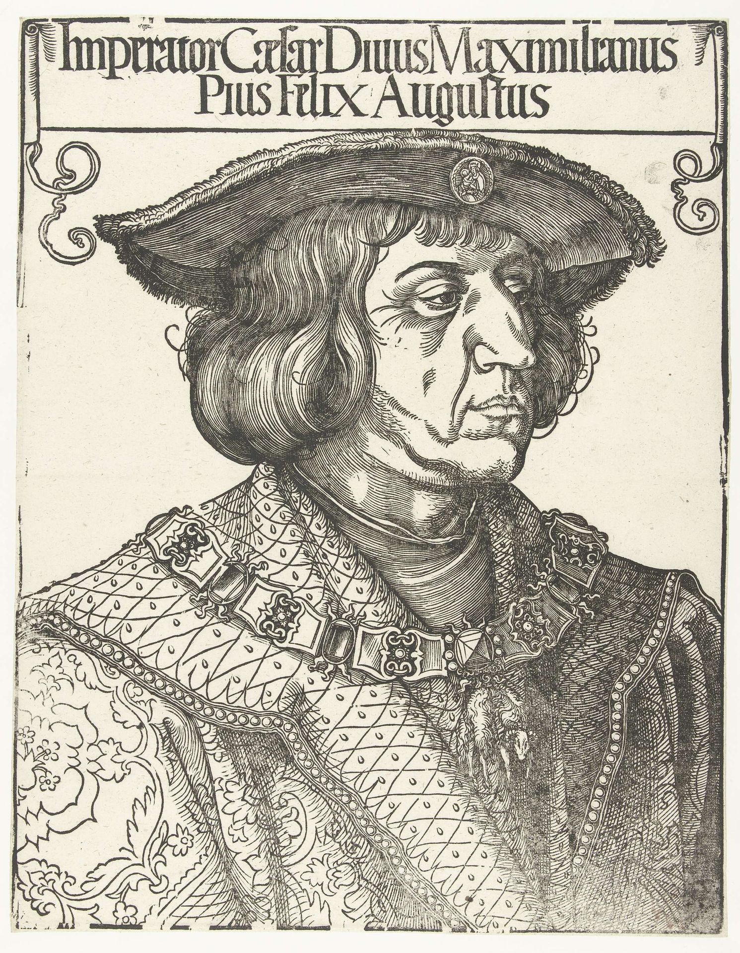 Portret van keizer Maximiliaan I (1459-1519) by Albrecht Durer