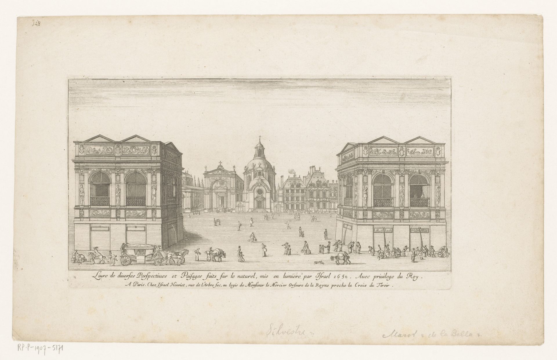 Stadsgezicht by Jean (I) Marot