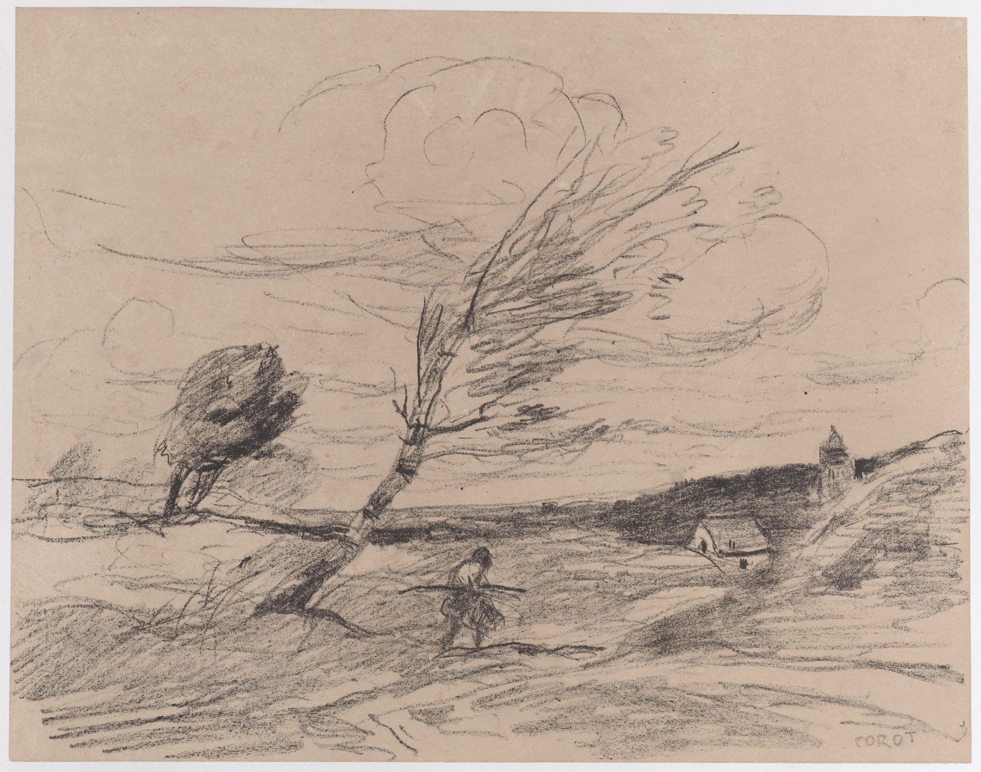 The Gust of Wind (Le Coup de Vent) by Camille Corot
