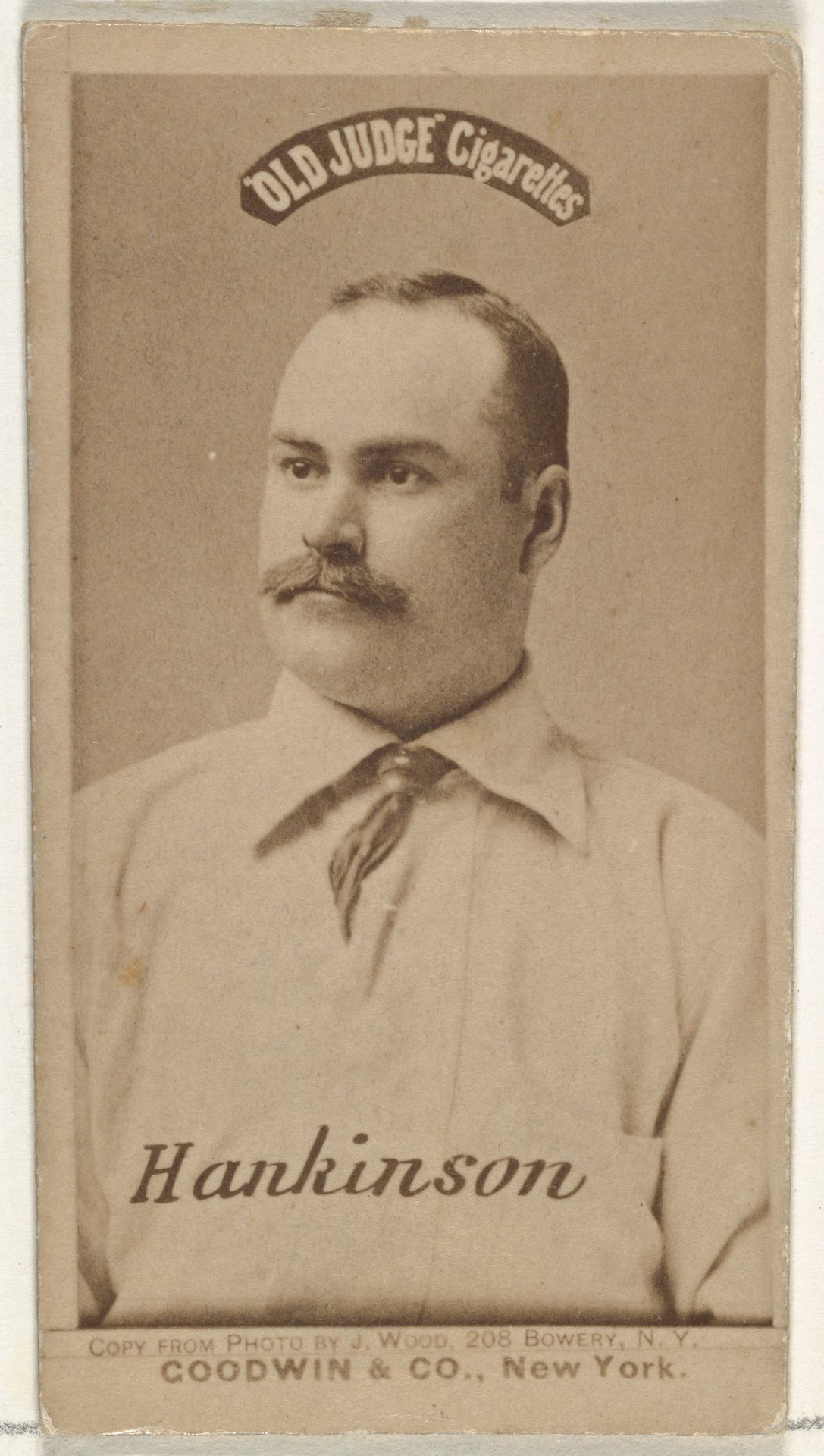 Frank Edward Hankinson, from the Old Judge series (N172) for Old Judge Cigarettes by Goodwin & Company