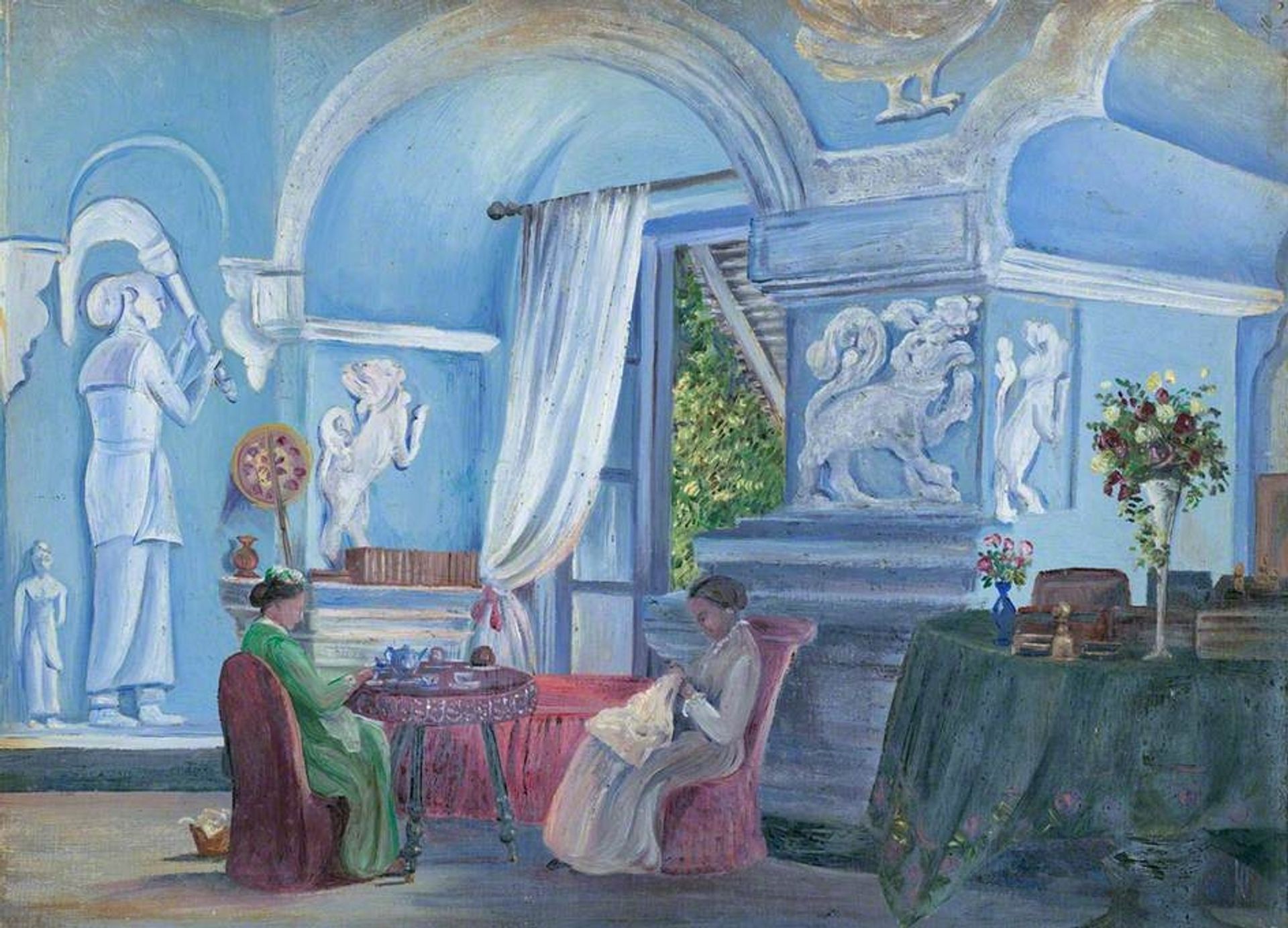 In the Old Palace, Kandy, Ceylon (Sri Lanka) by Marianne North