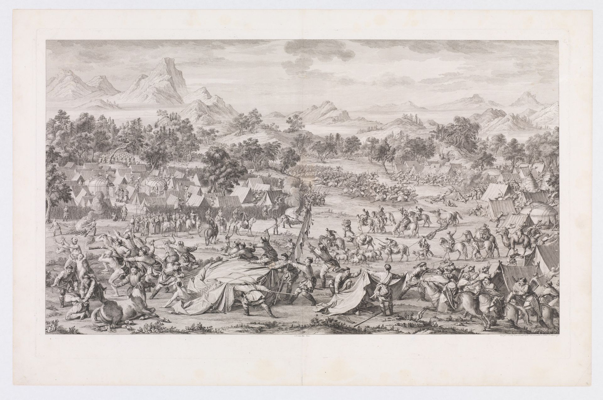 The Battle at Oroi-jalatu by Jacques Philippe Le Bas
