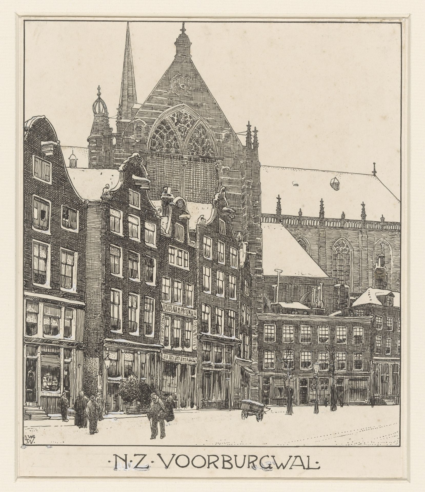 Nieuwe Zijds Voorburgwal te Amsterdam by Willem Wenckebach