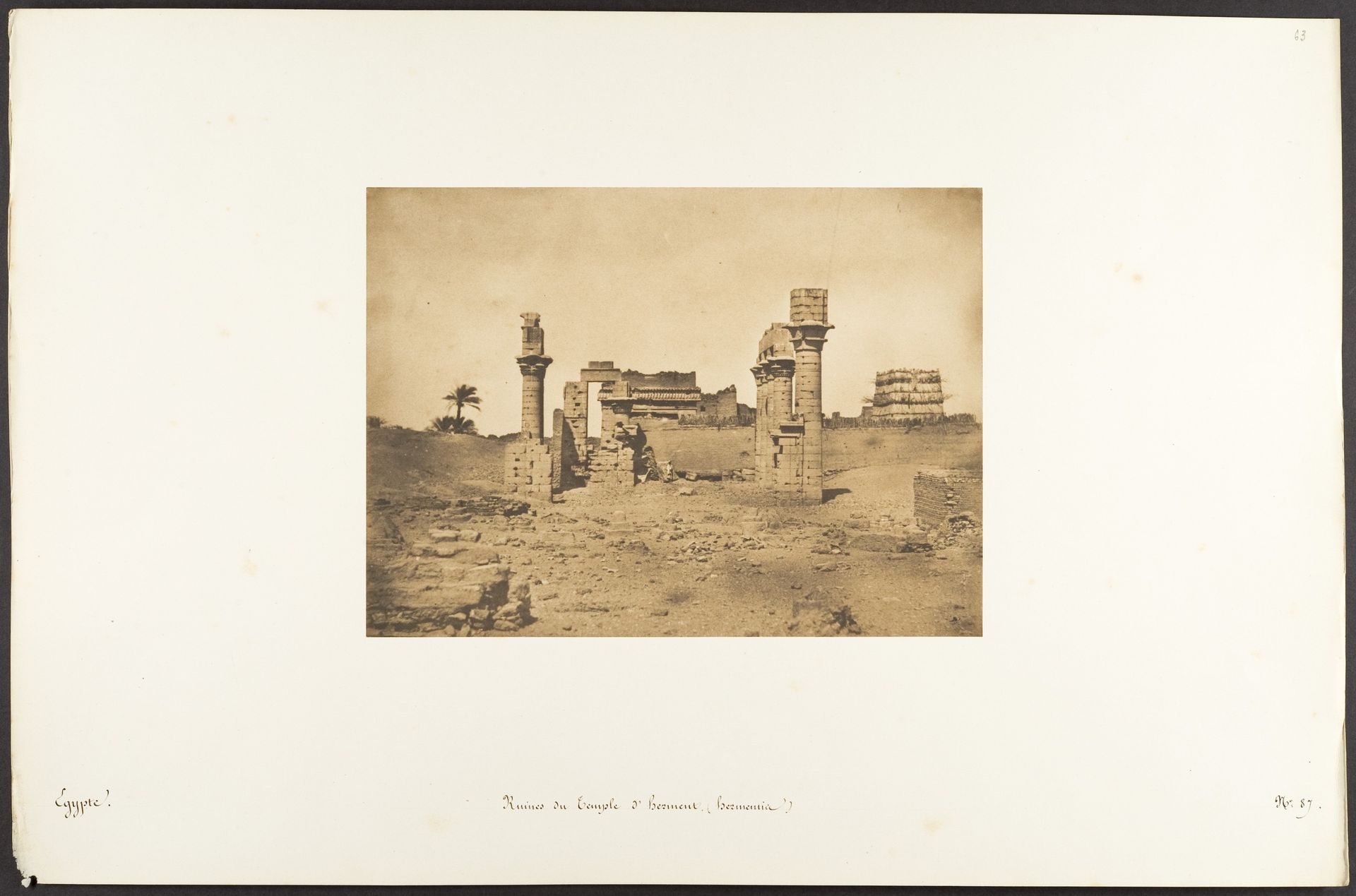 Ruines du Temple d'Herment (Hermentis) by Maxime Du Camp
