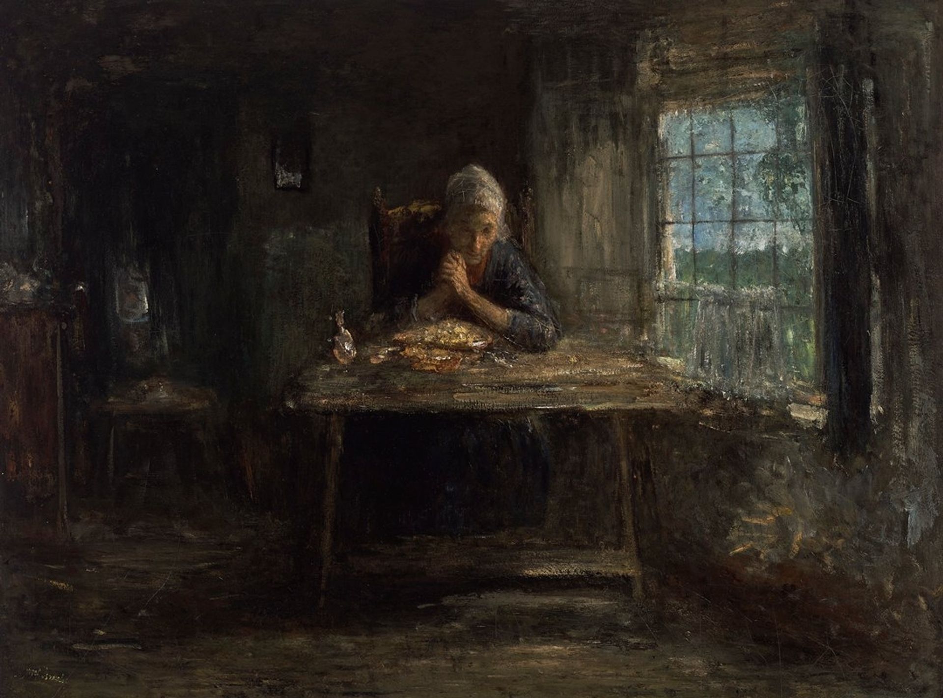 Grace Before Meals by Jozef Israëls