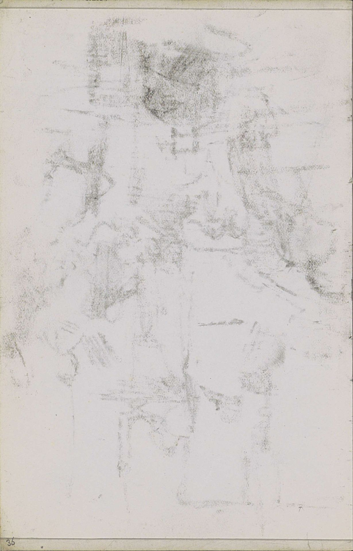 Abklatsch van de krijttekening op pagina 37 by Isaac Israels