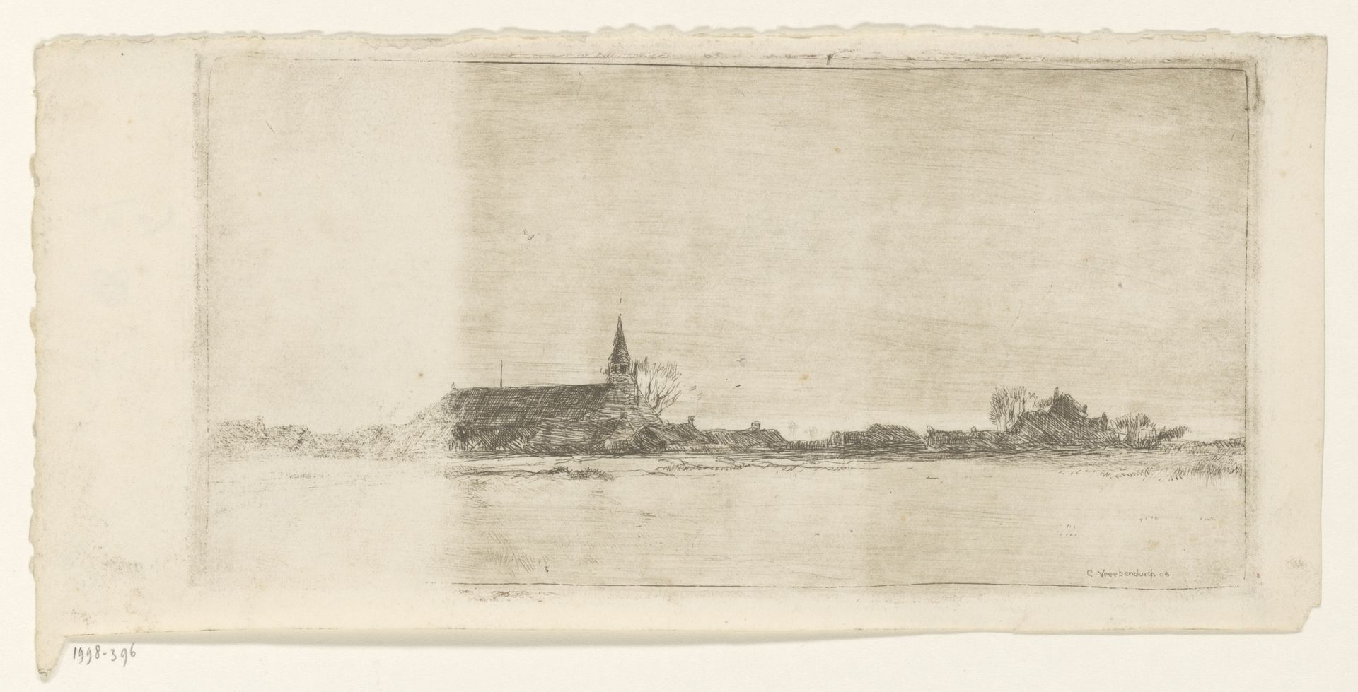 Dorpsgezicht by Cornelis Vreedenburgh