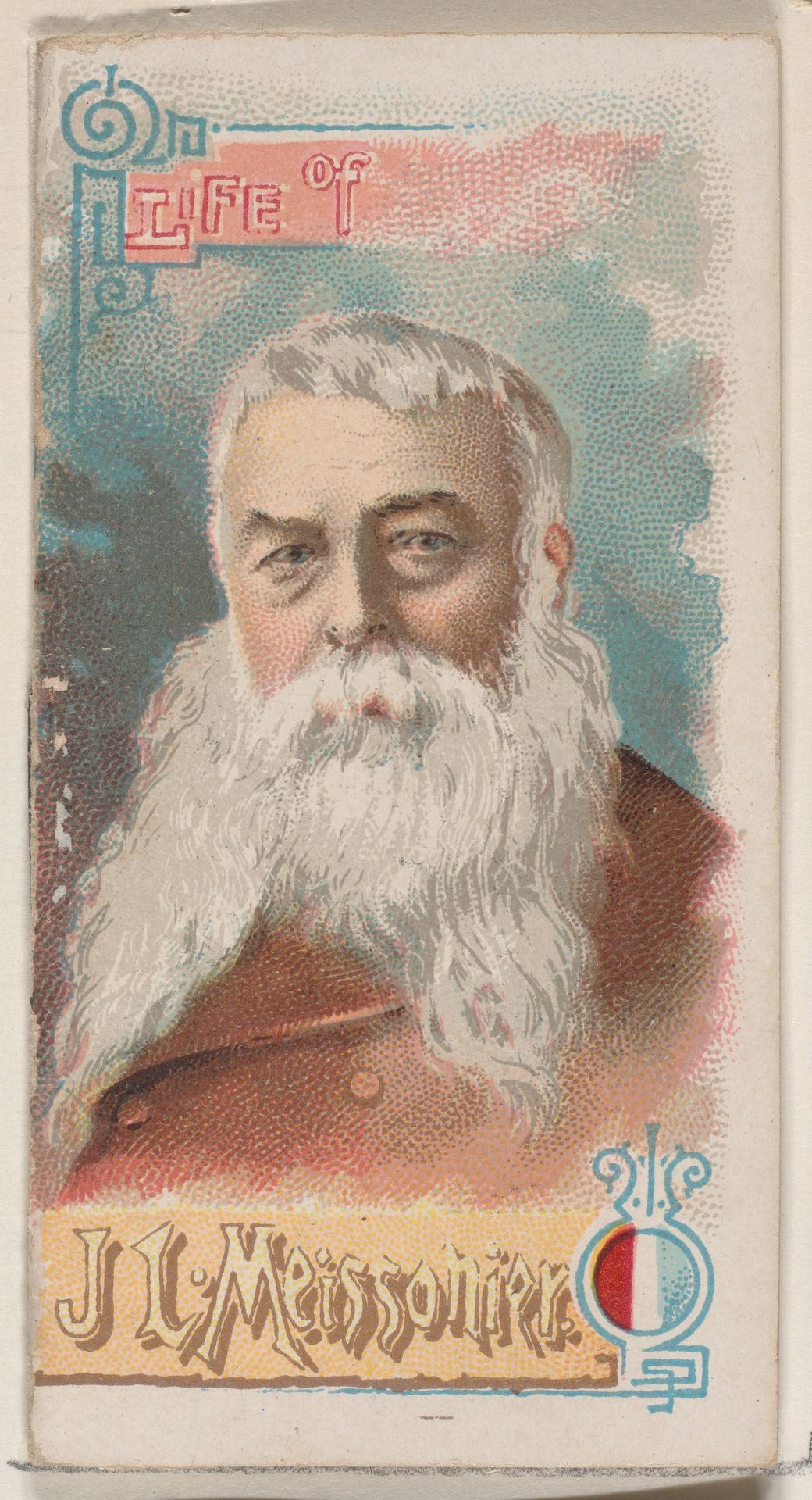 Life of Jean Louis Meissonier, from the Histories of Poor Boys and Famous People series of booklets (N79) for Duke brand cigarettes by W. Duke, Sons & Co.