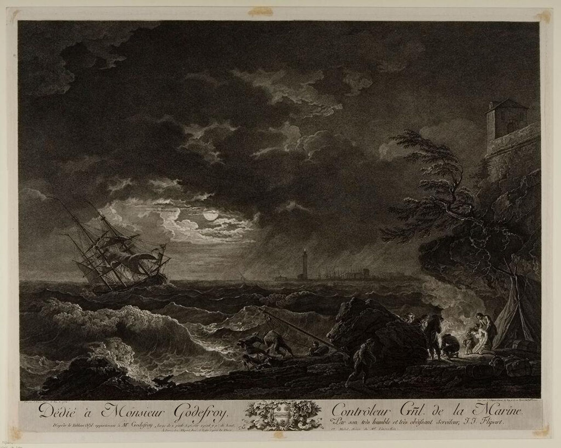 Storm in the Moonlight by Jean Jacques Flipart
