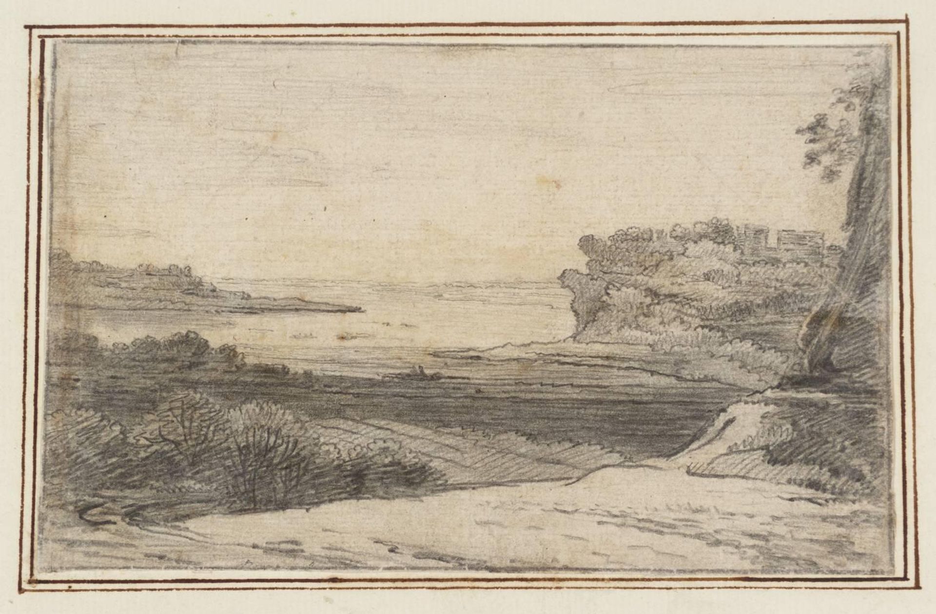 Landscape by Jean-Baptiste-Claude Chatelain