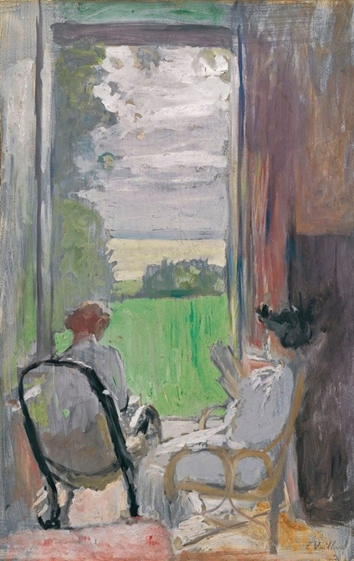 Lucy Hessel Et Jeanne Strauss Aux Étincelles by Édouard Vuillard