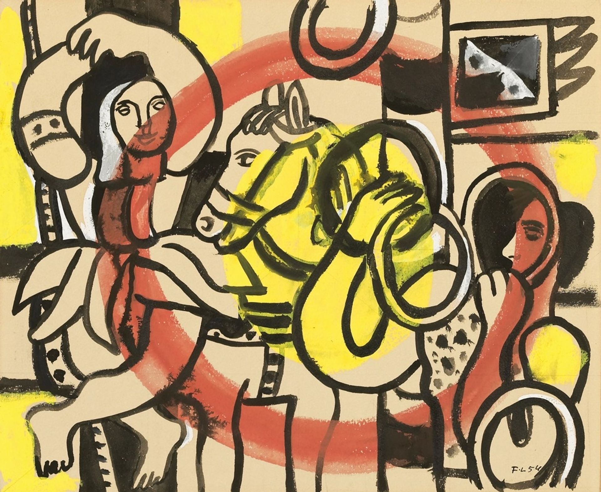 Le Jongleur Et La Danseuse by Fernand Léger