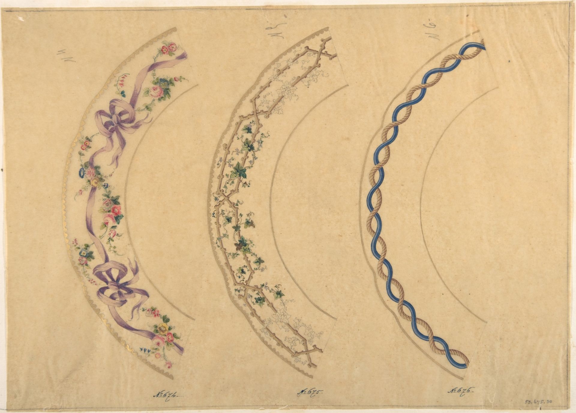 Three Designs for Plate Borders by Anonymous