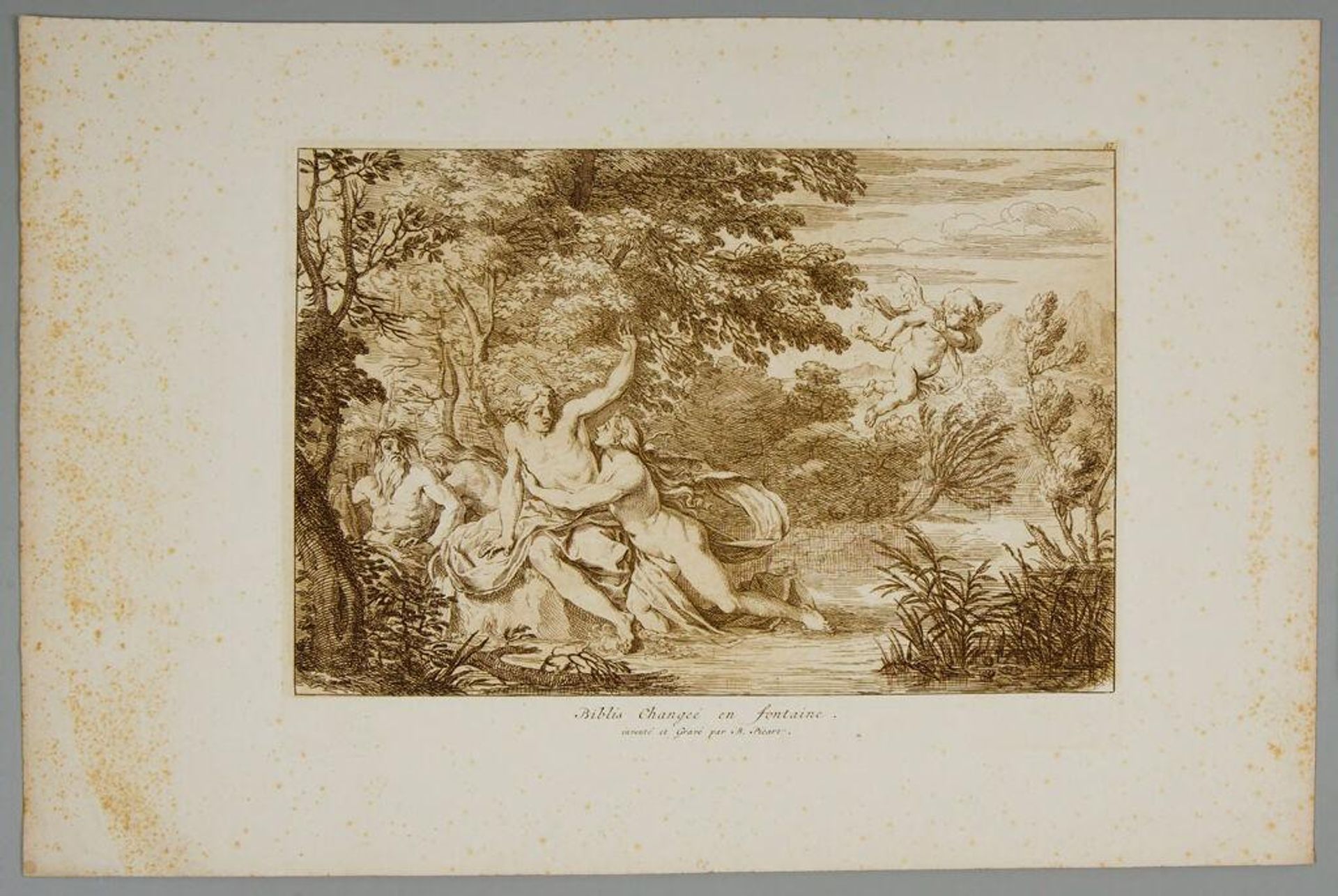 Biblis Changing into a Fountain, from Ovid's Metamorphosis by Bernard Picart