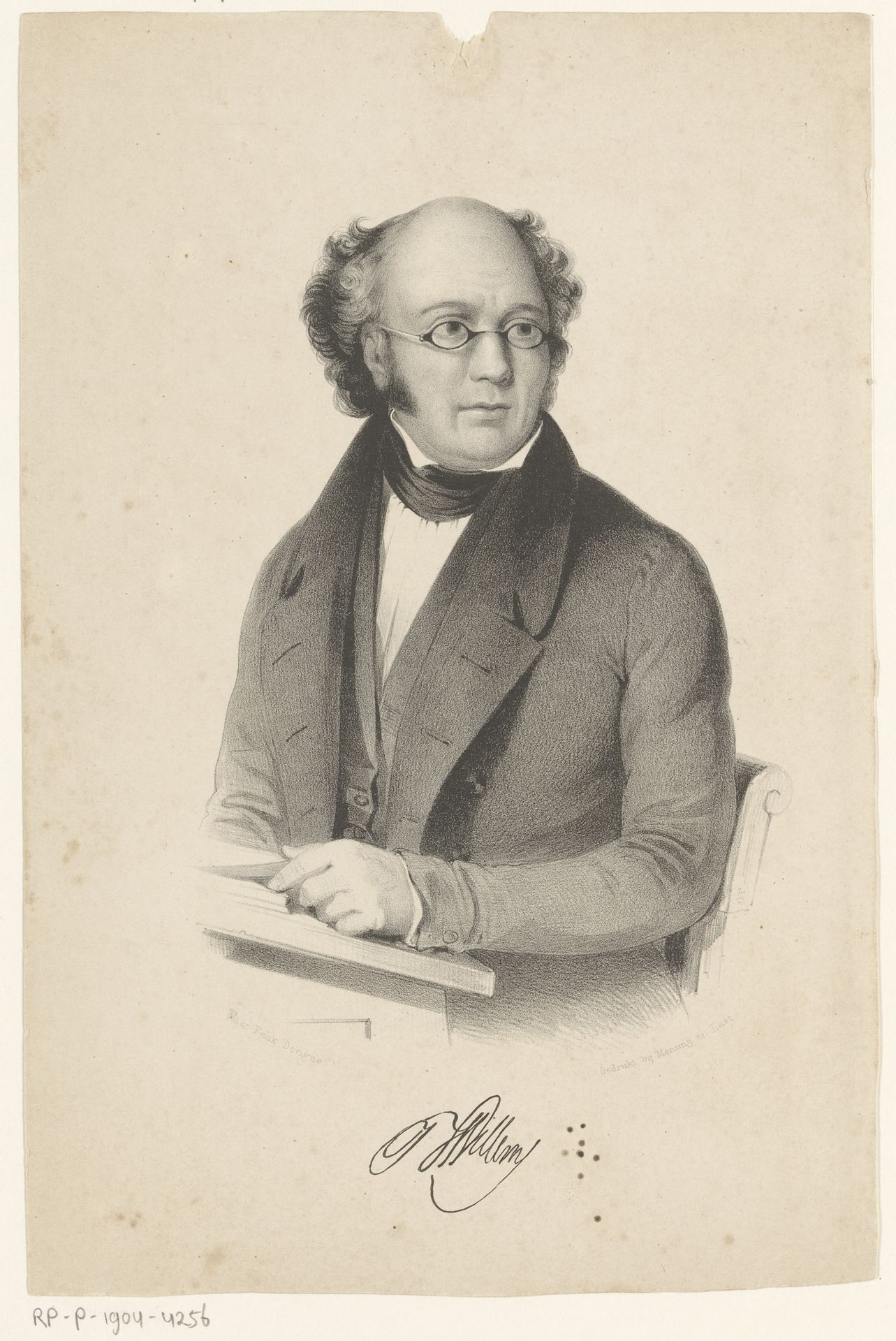 Portret van Jan Frans Willems by Anonymous