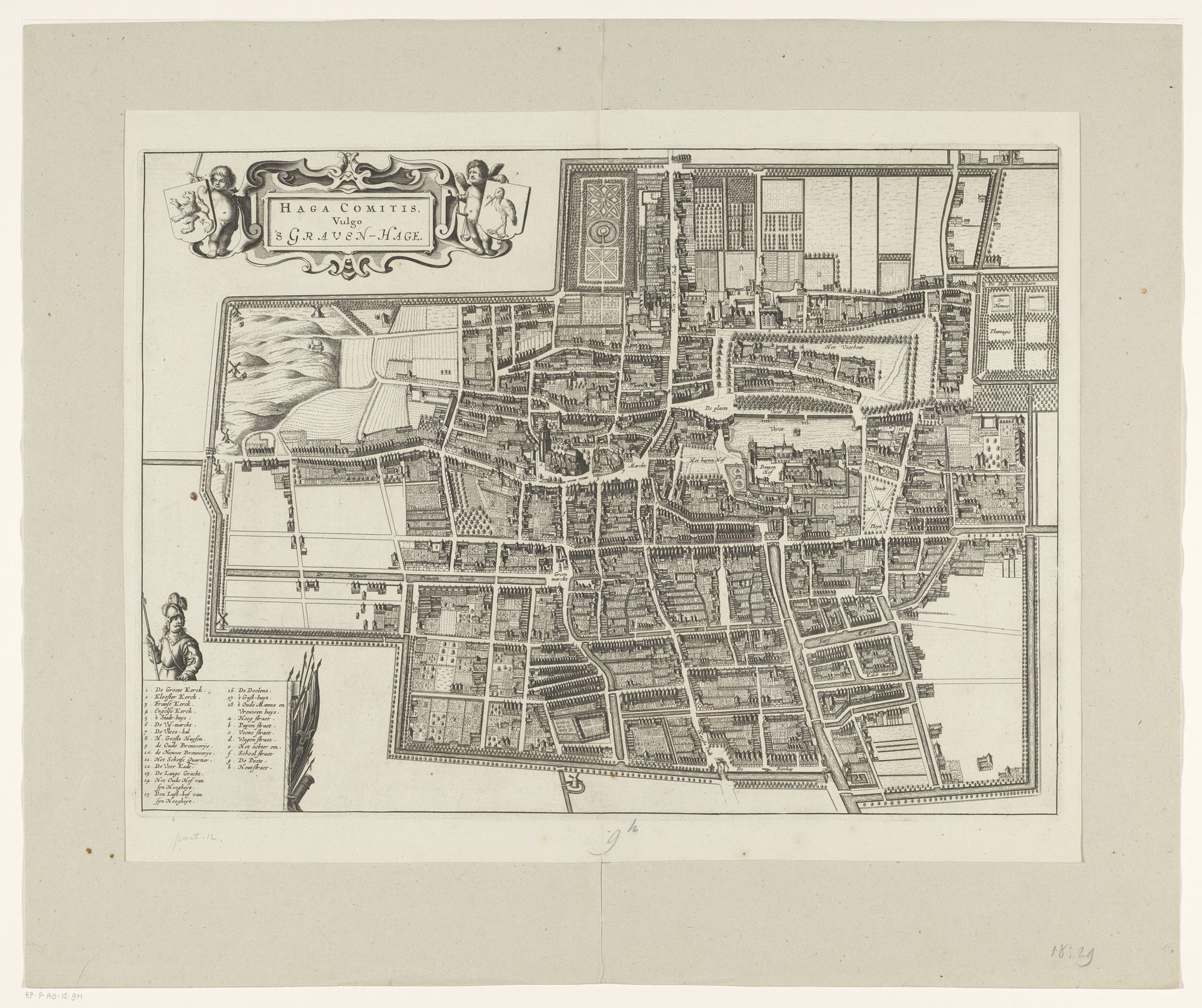 Plattegrond van Den Haag by Anonymous