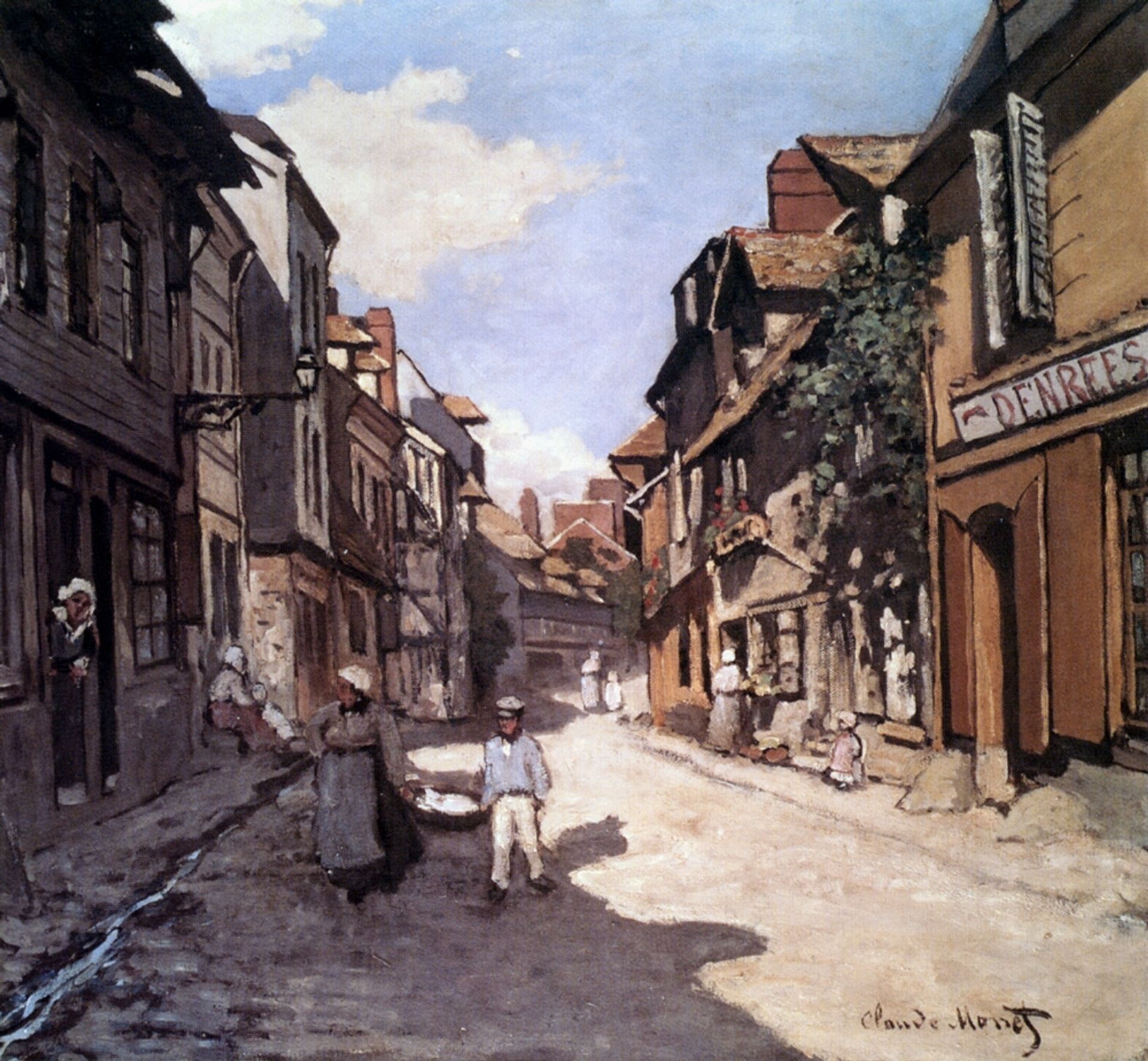 Street of the Bavolle Honfleur by Claude Monet